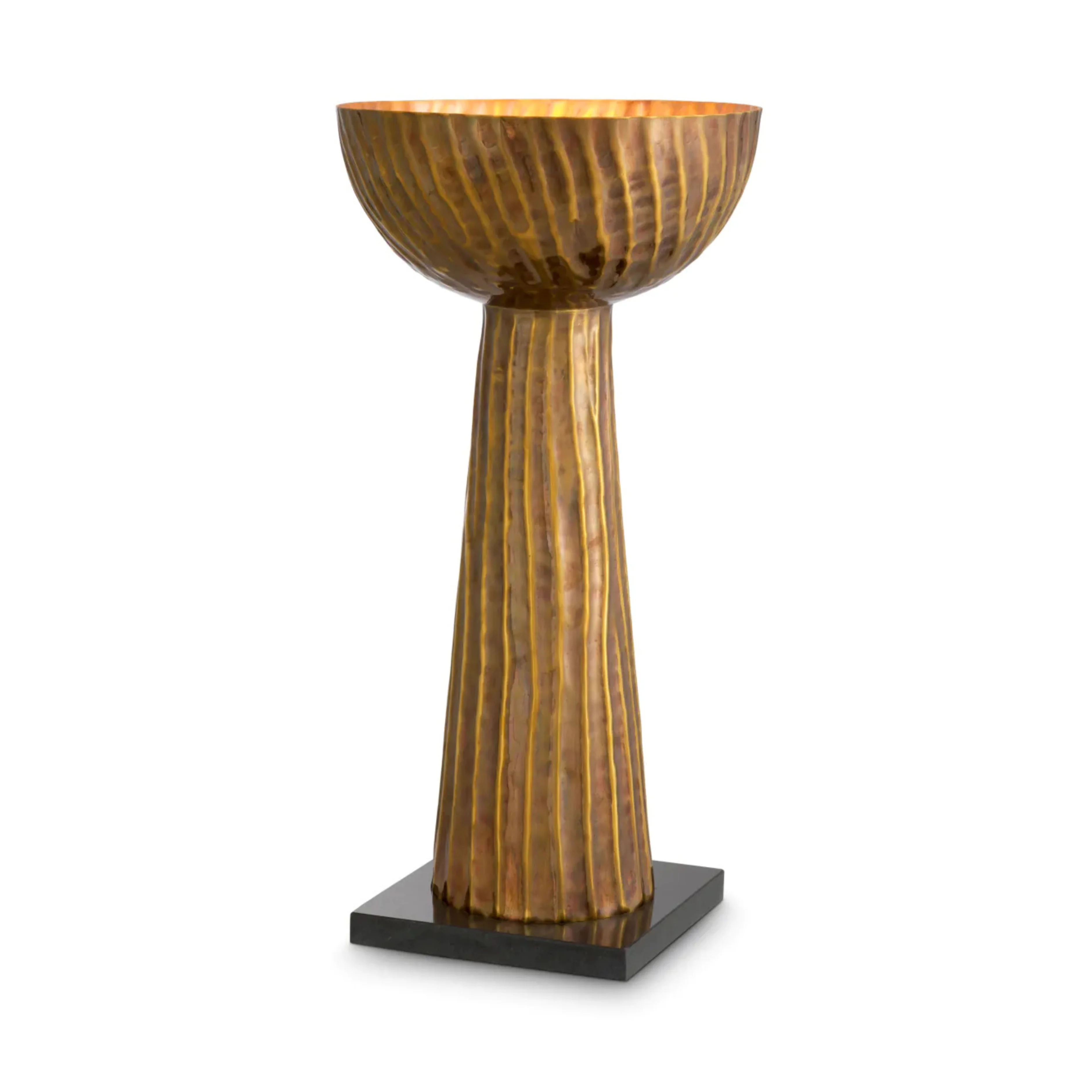 Lampa stołowa FENWICK mosiądz z granitową podstawą