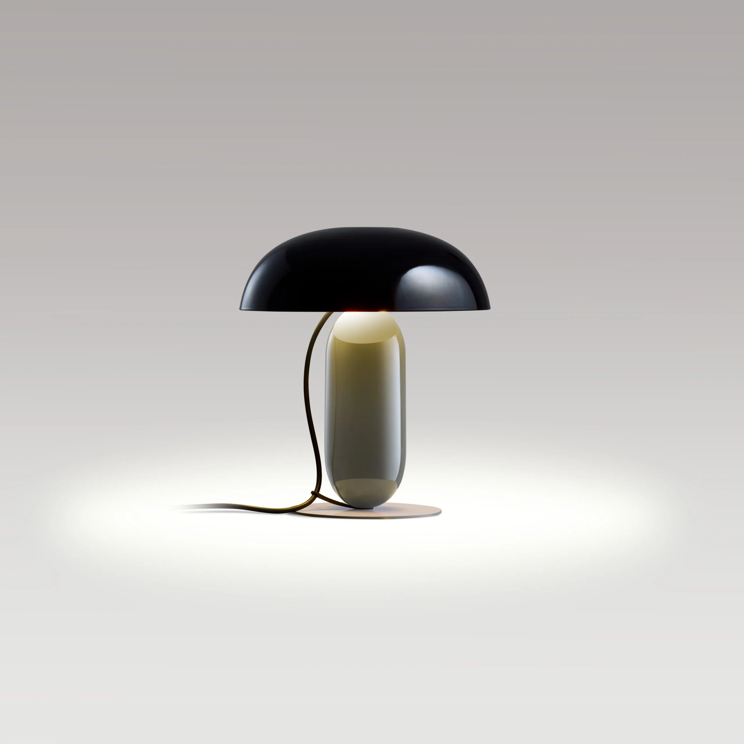 Lampa stołowa GAMBOSA czarny z zieloną podstawą - Image 3
