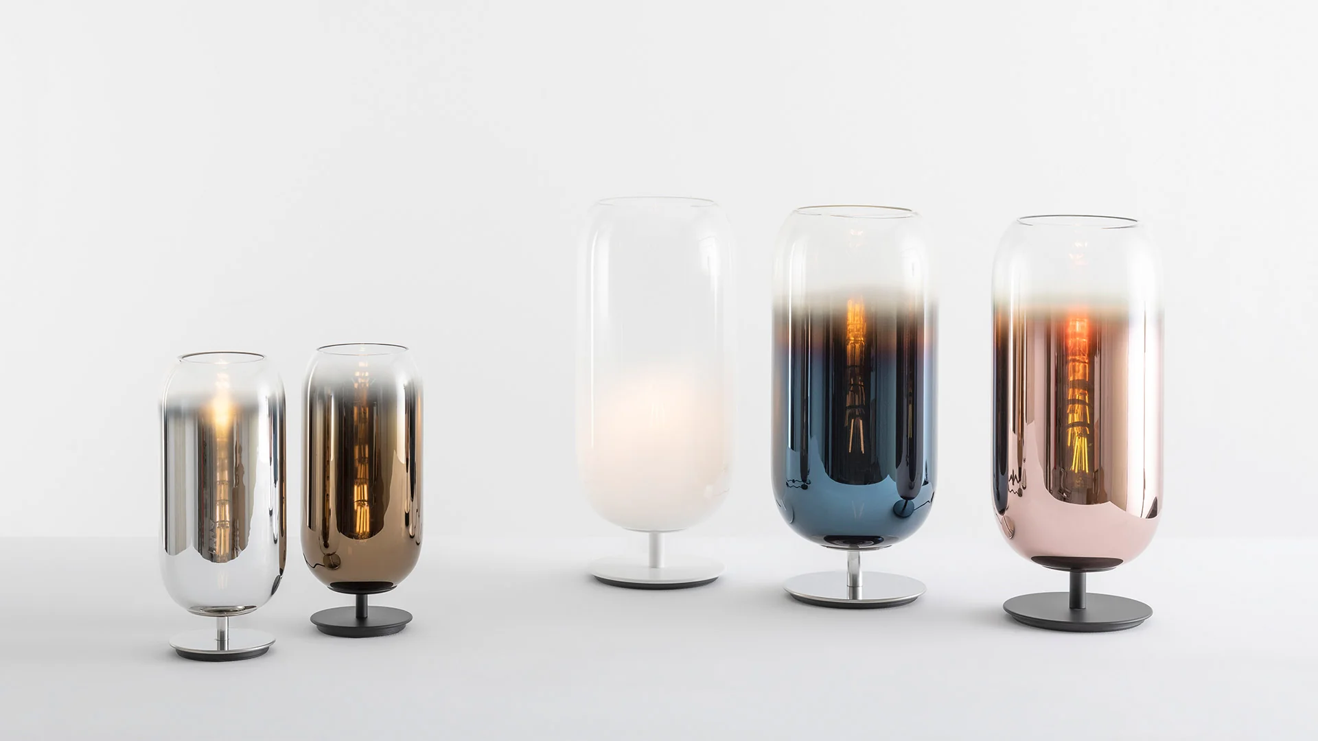 Lampa stołowa GOPLE miedziany z czarną podstawą - Image 2