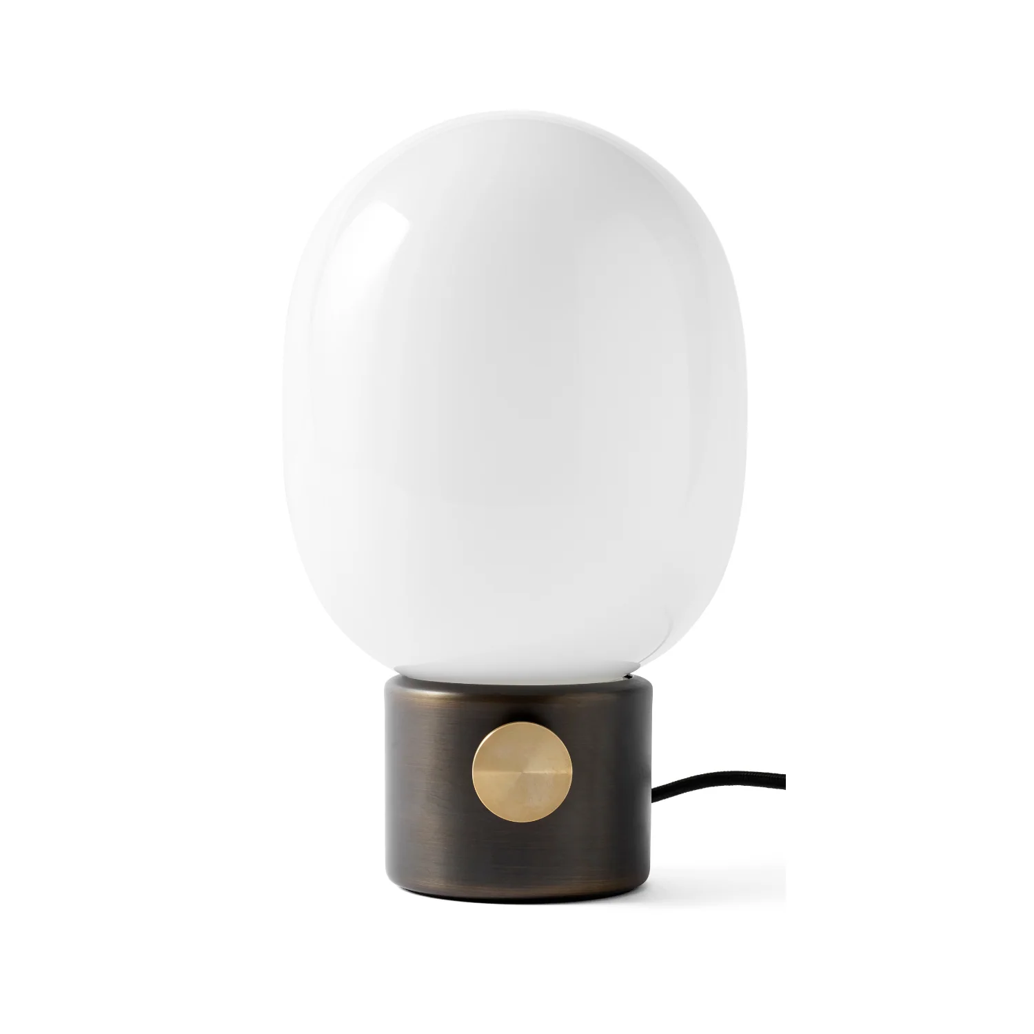 Lampa stołowa JWDA dmuchane szkło z podstawą z brązowanego mosiądzu