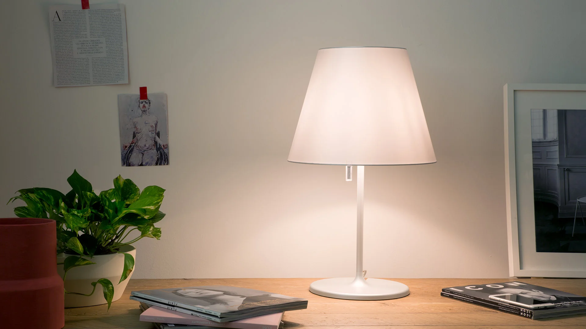 Lampa stołowa MELAMPO szara podstawa - Image 2