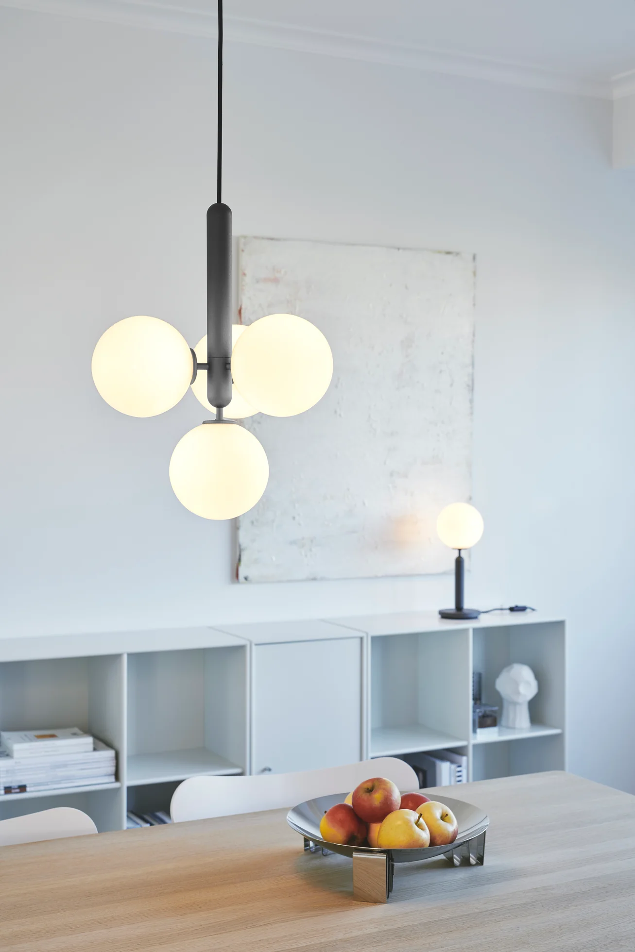 Lampa stołowa MIIRA grafitowy z opalowym szkłem - Image 11