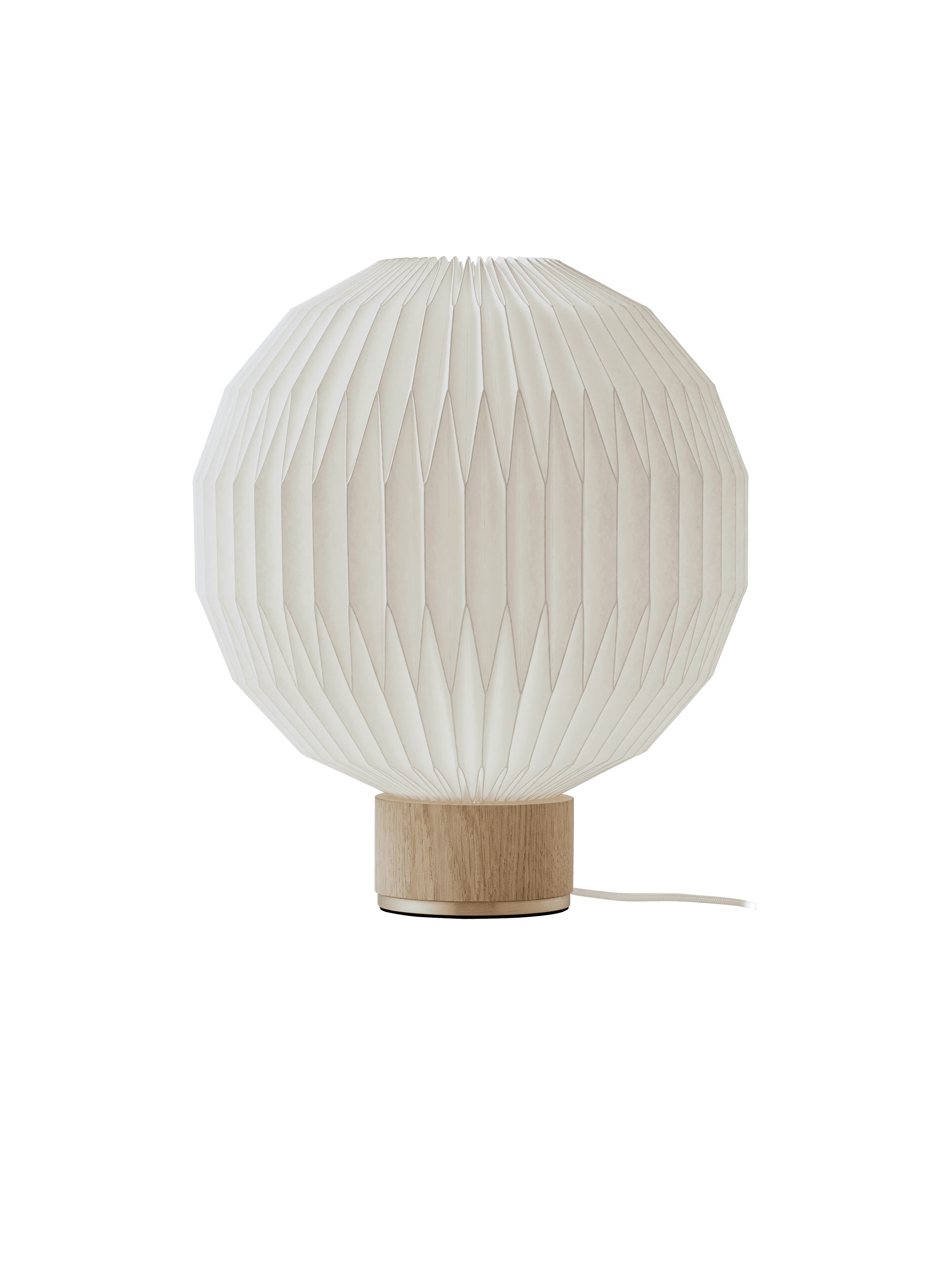 Lampa stołowa MODEL 375 biały z jasną dębową podstawą - Image 3