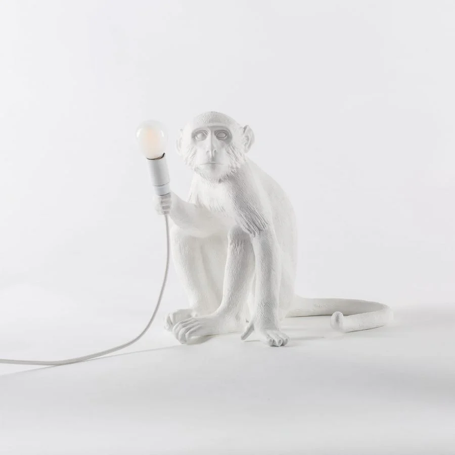 Lampa stołowa MONKEY SITTING biały - Image 3