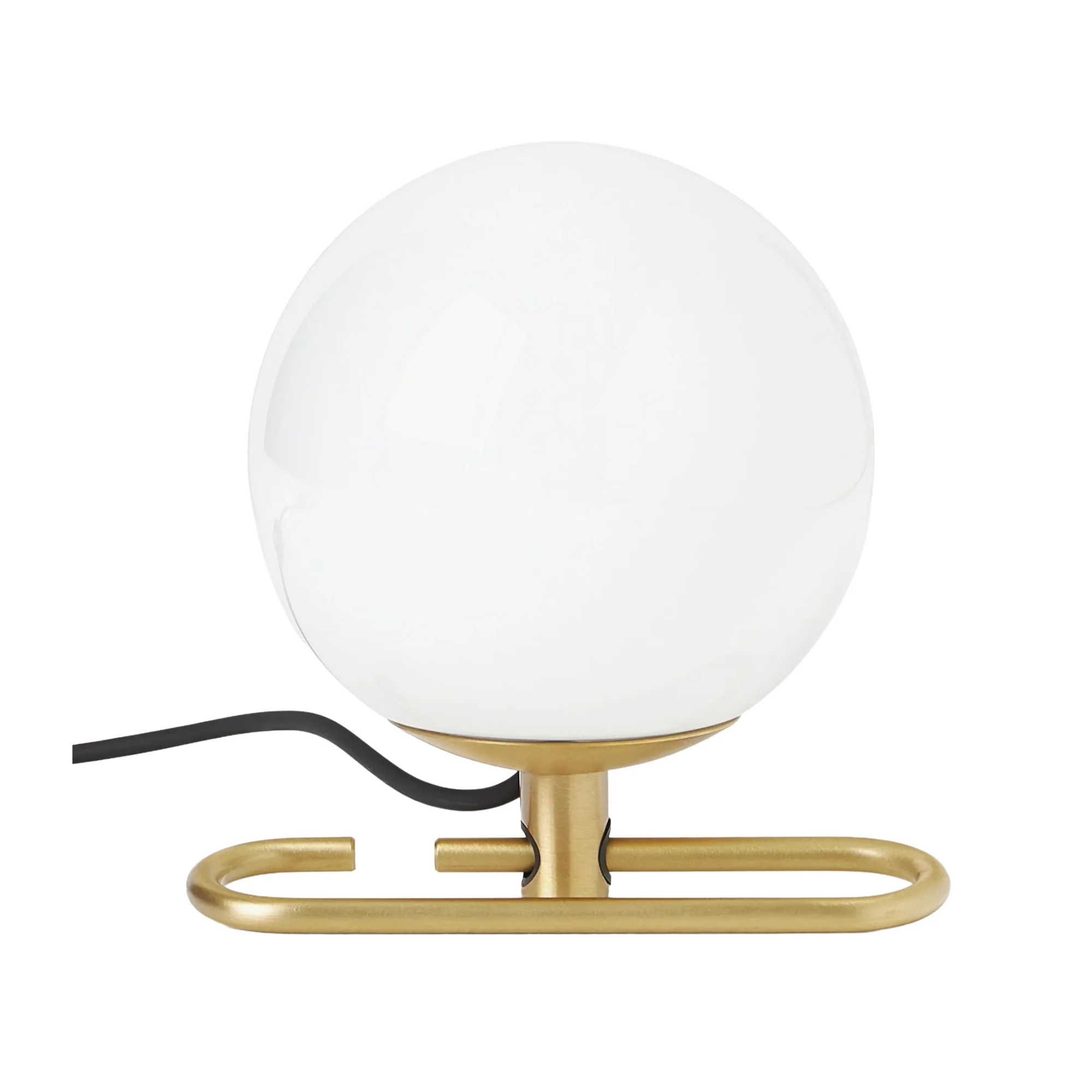 Lampa stołowa NH1217 mosiężny z białym szkłem