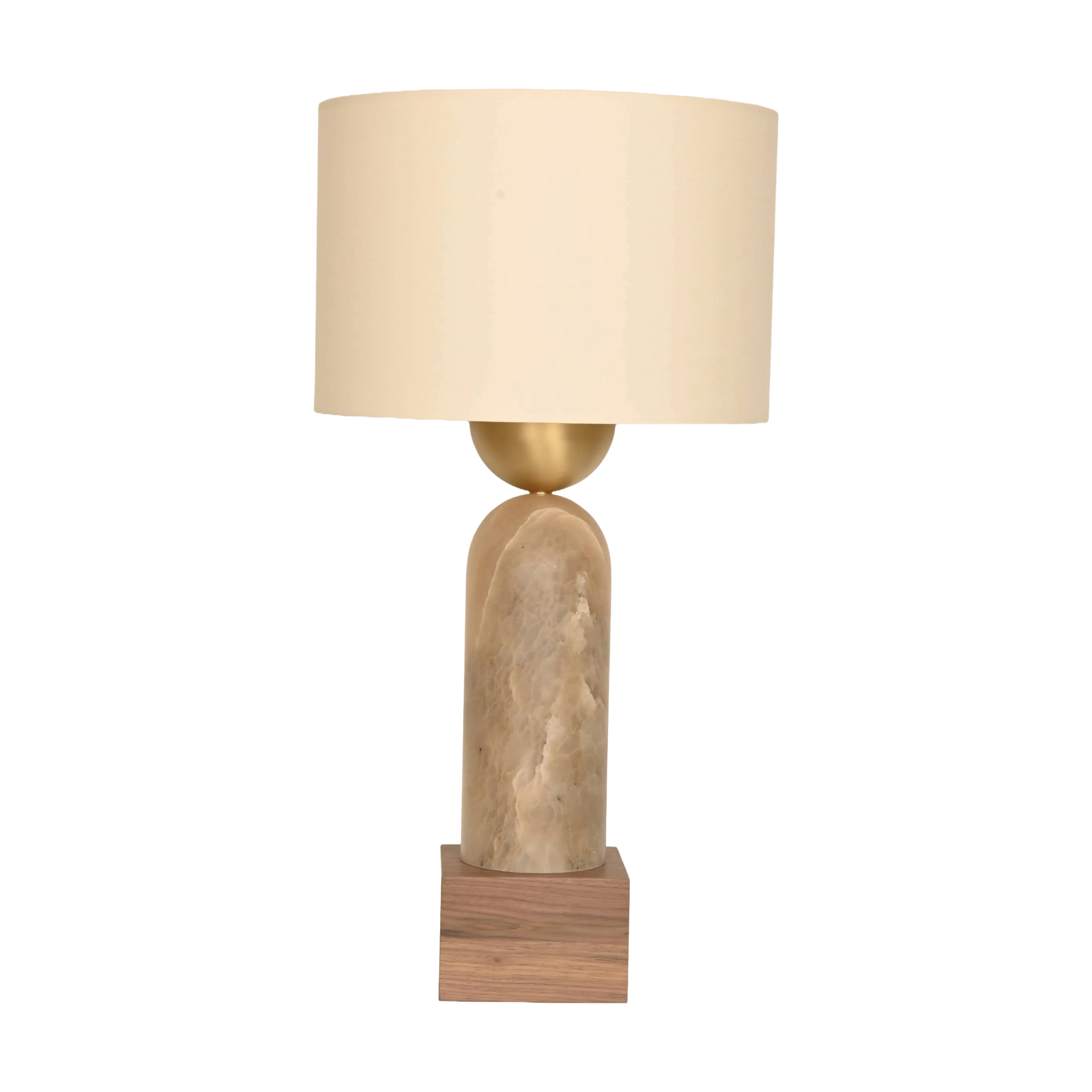 Lampa stołowa PEONA KELO ciemny beżowy alabaster