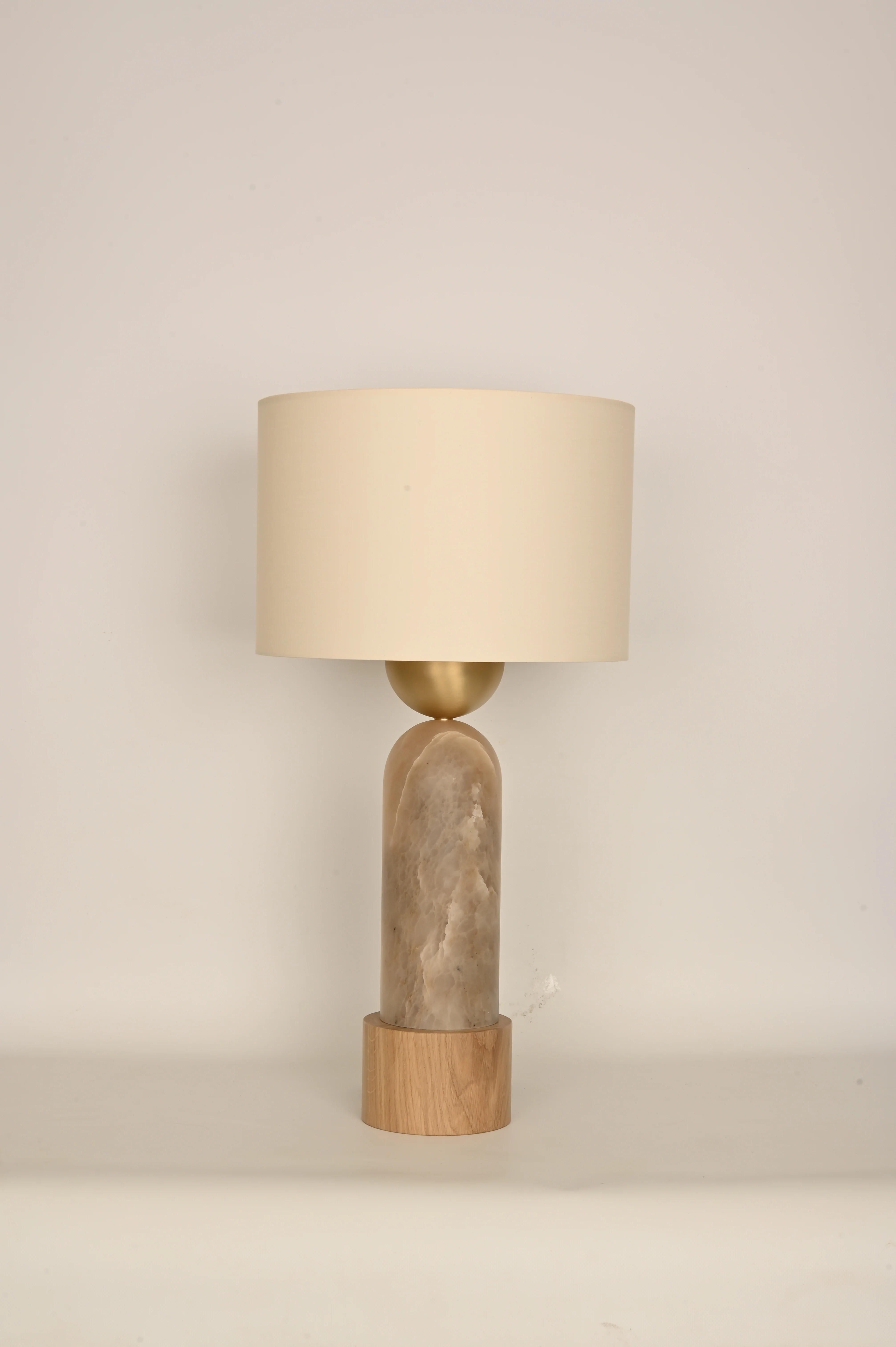 Lampa stołowa PEONA KELO ciemny beżowy alabaster - Image 8