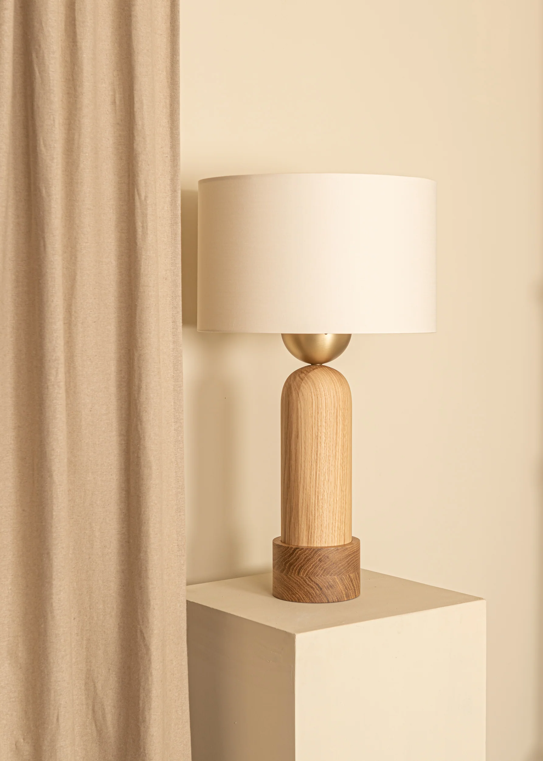 Lampa stołowa PEONA KELO drewno dębowe - Image 2