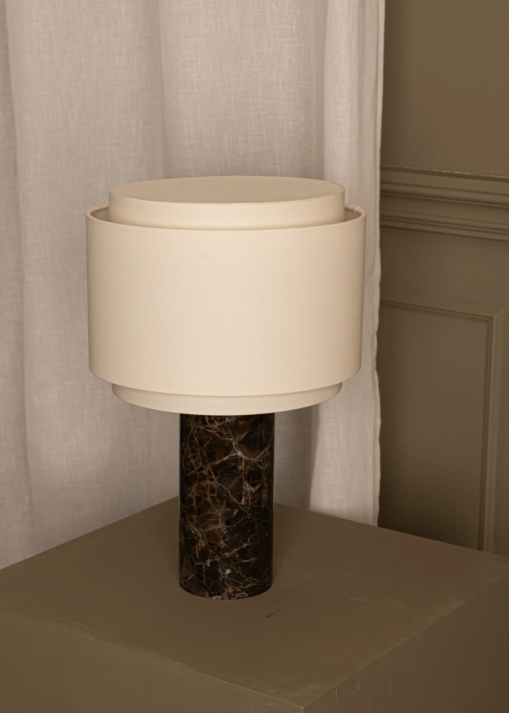 Lampa stołowa PIPITO DOUBLE brązowy marmur - Image 2