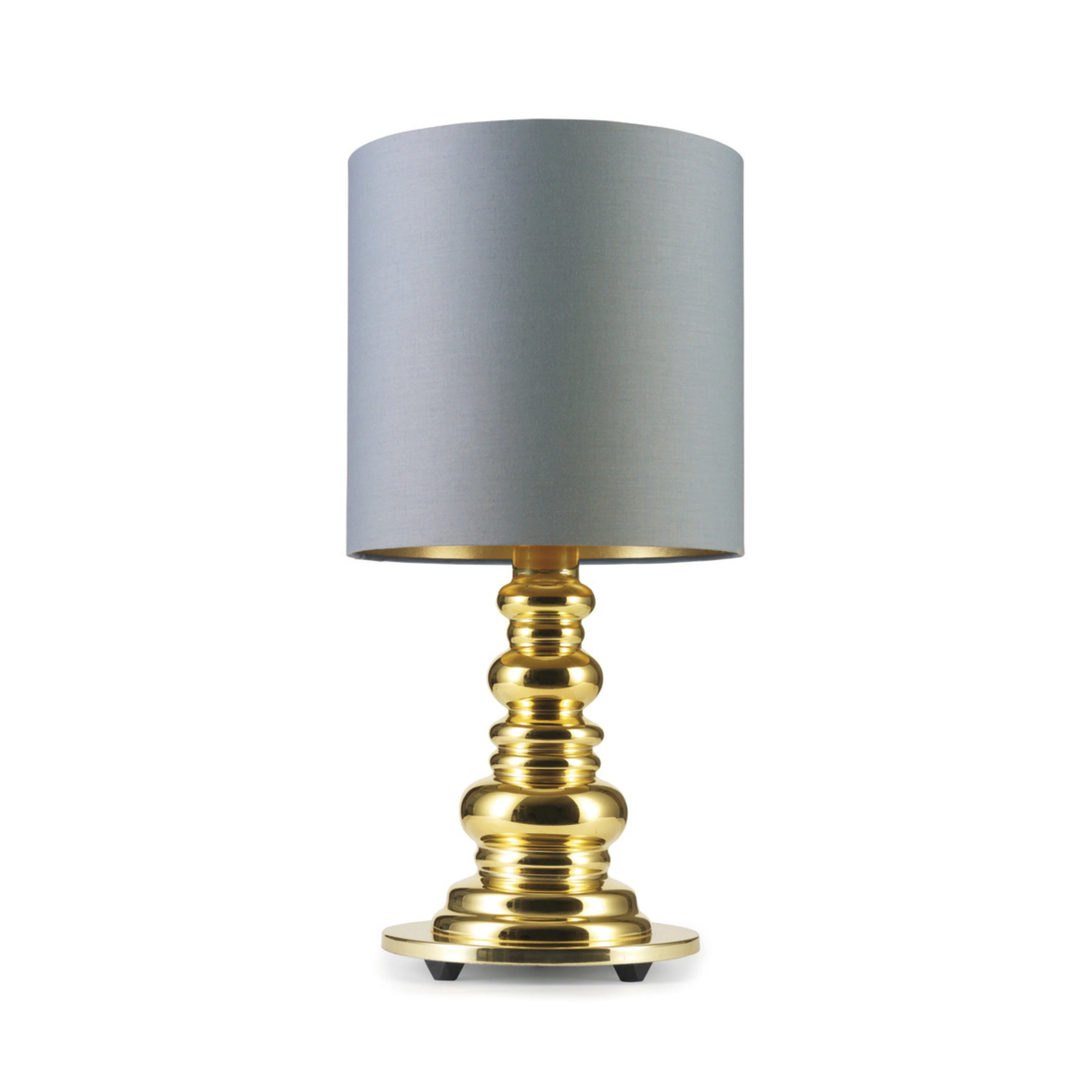 Lampa stołowa PUNK DELUXE szary ze złotą podstawą