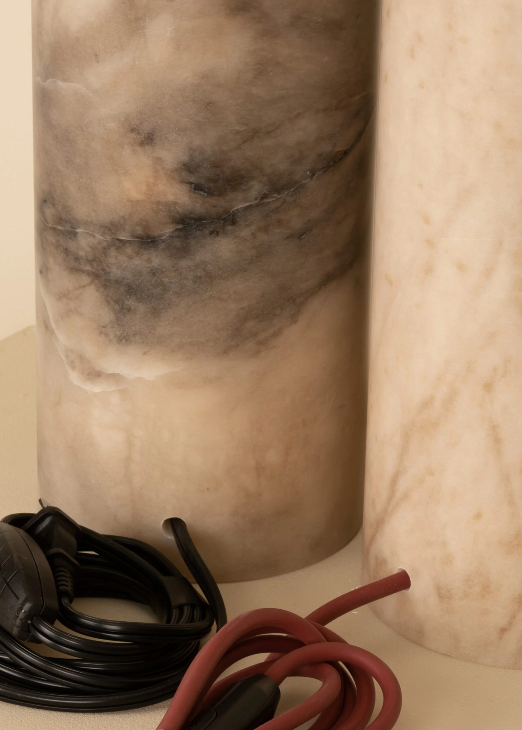Lampa stołowa PURA KELO DOUBLE ciemny beżowy alabaster - Image 6