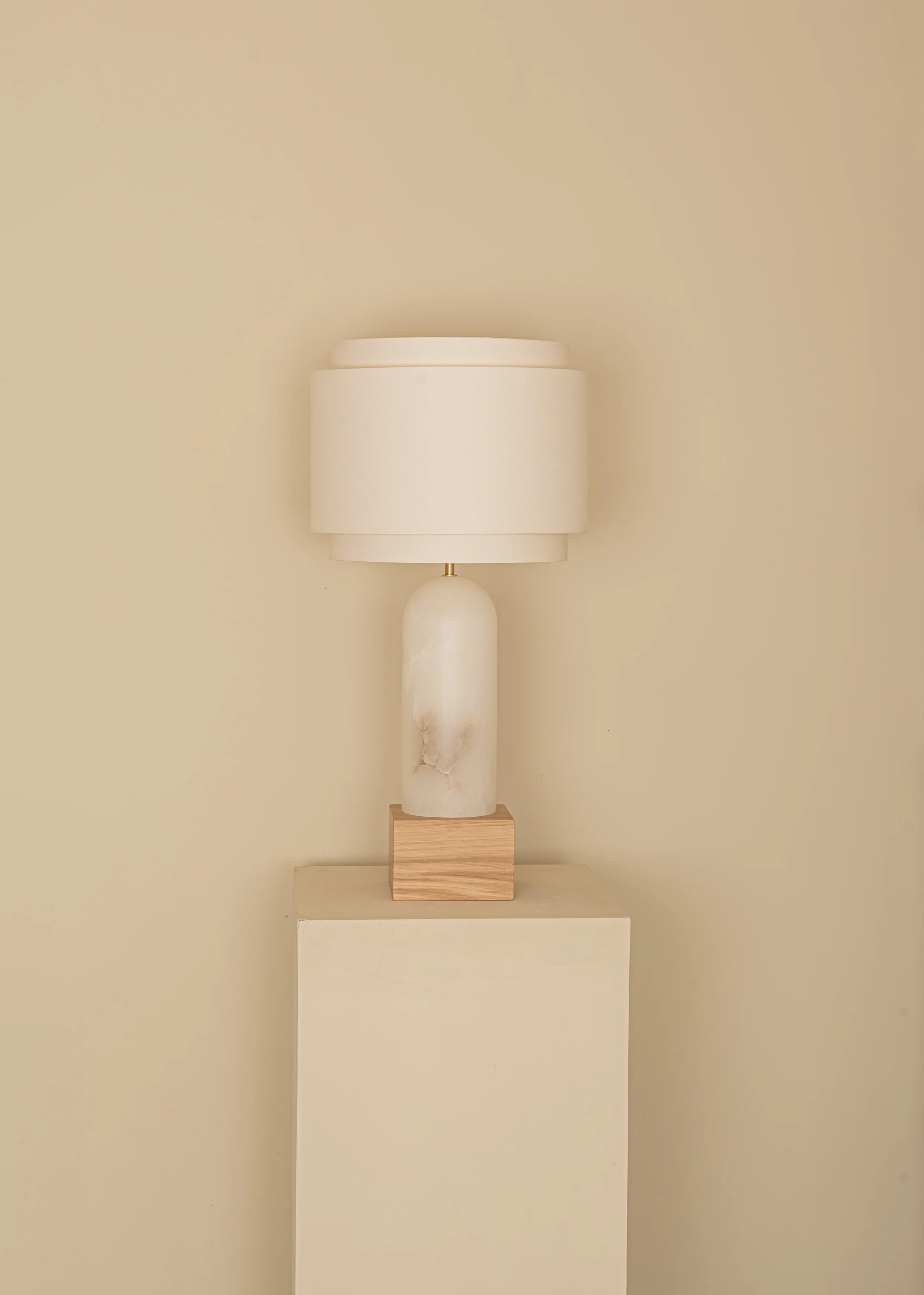 Lampa stołowa PURA KELO DOUBLE biały alabaster - Image 2