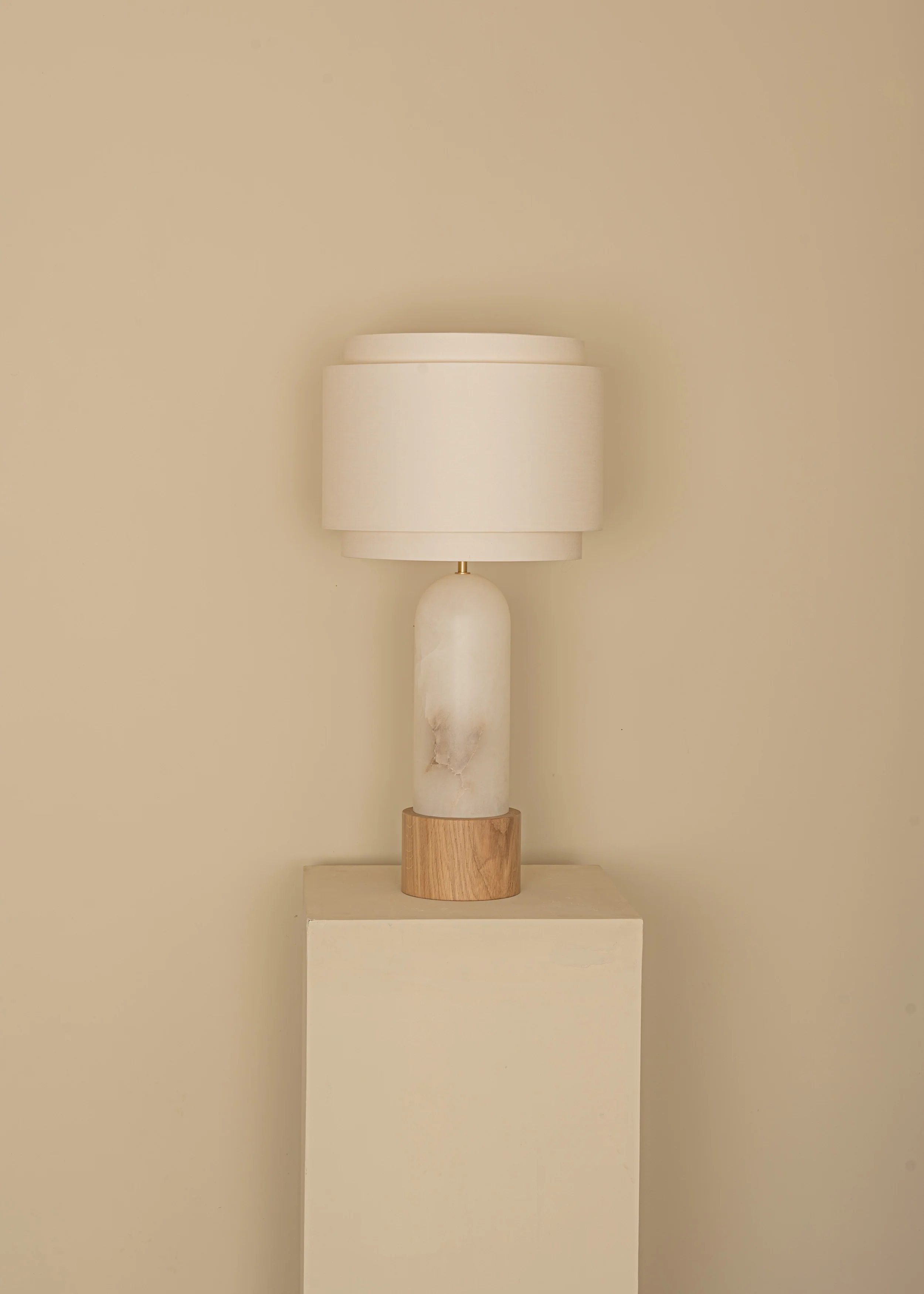 Lampa stołowa PURA KELO DOUBLE biały alabaster - Image 3