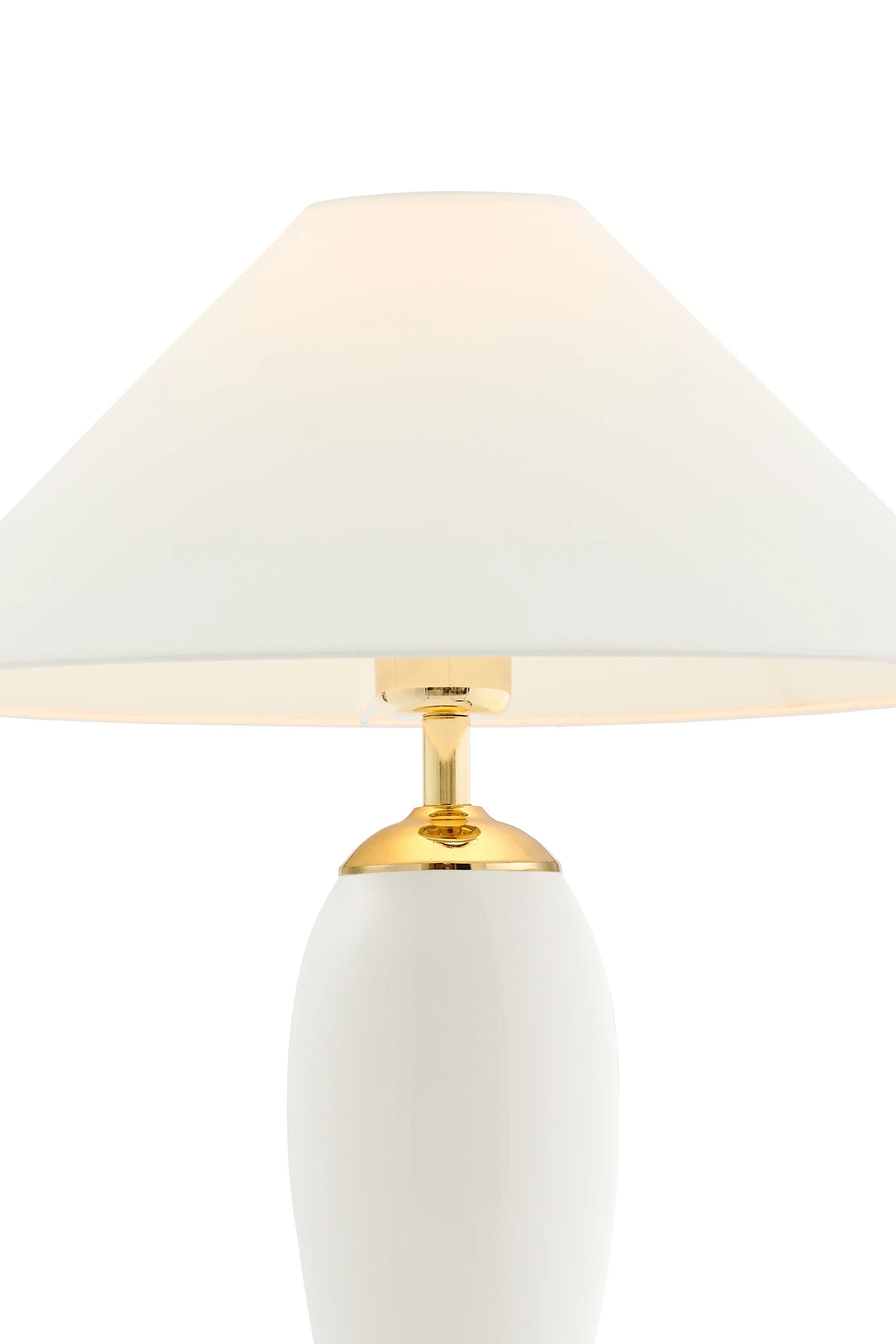 Lampa stołowa REA biały z mleczną podstawą i złotym wykończeniem - Image 4