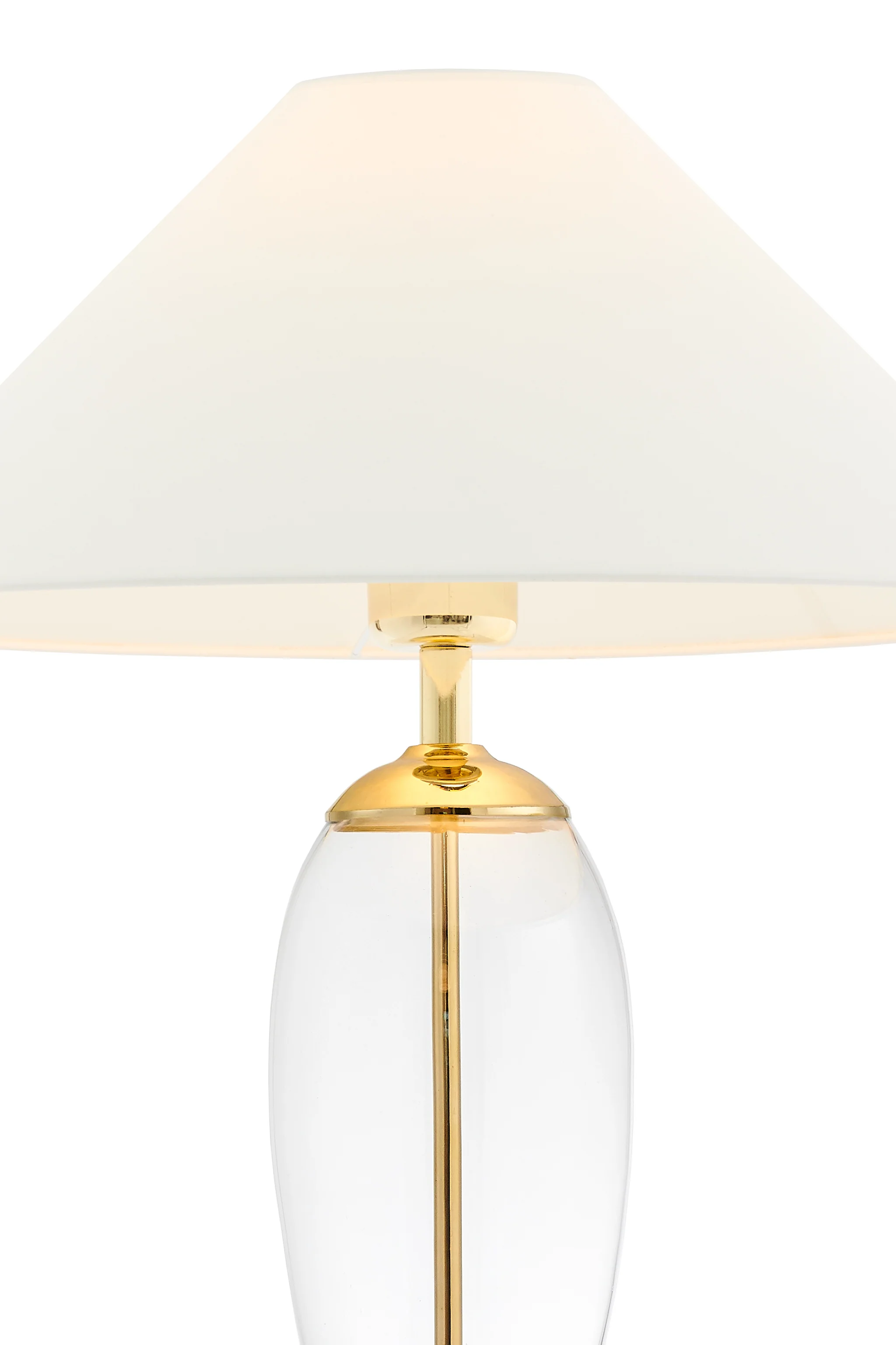 Lampa stołowa REA biały z transparentną podstawą i złotym wykończeniem [wycofane] - Image 4