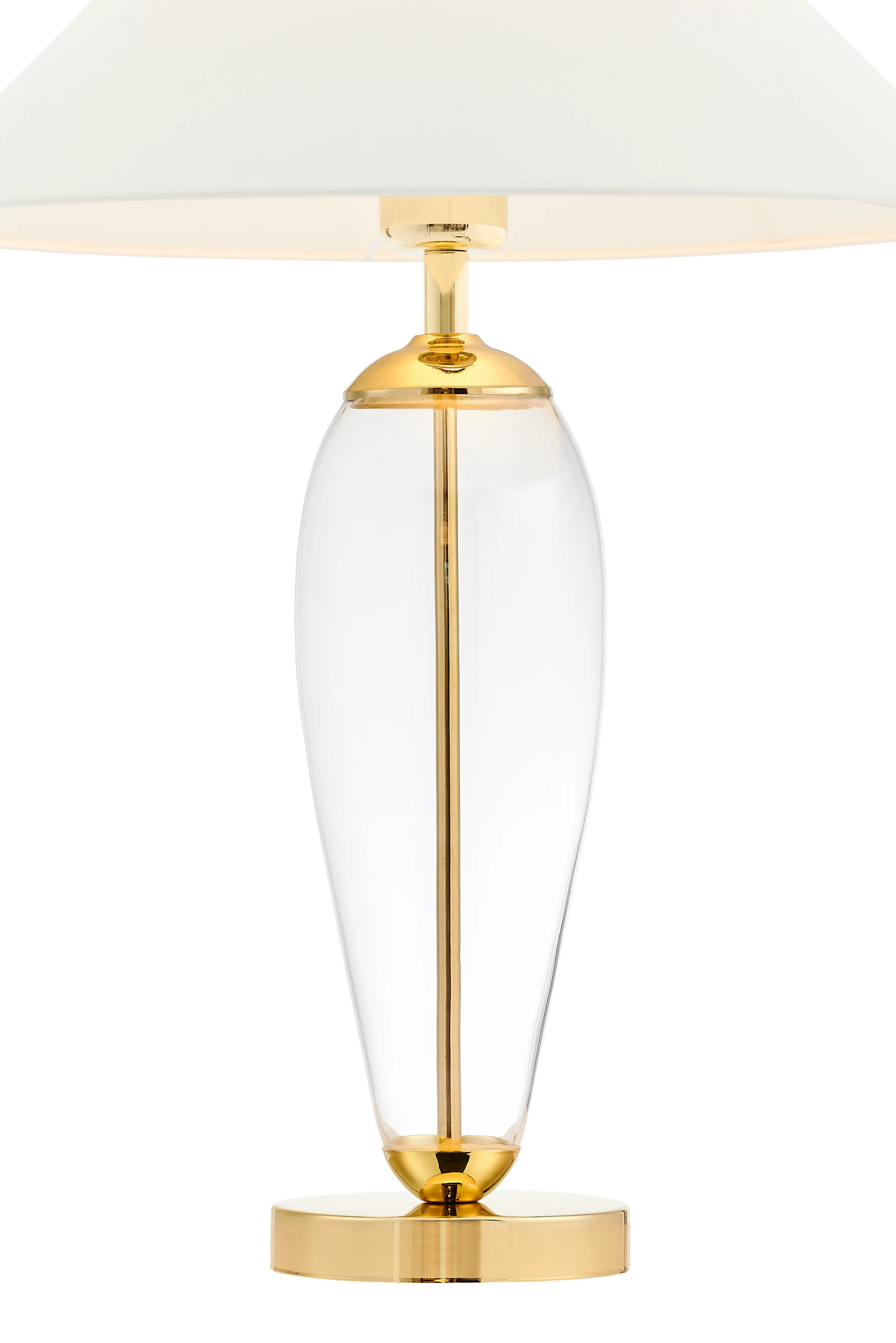 Lampa stołowa REA biały z transparentną podstawą i złotym wykończeniem [wycofane] - Image 5
