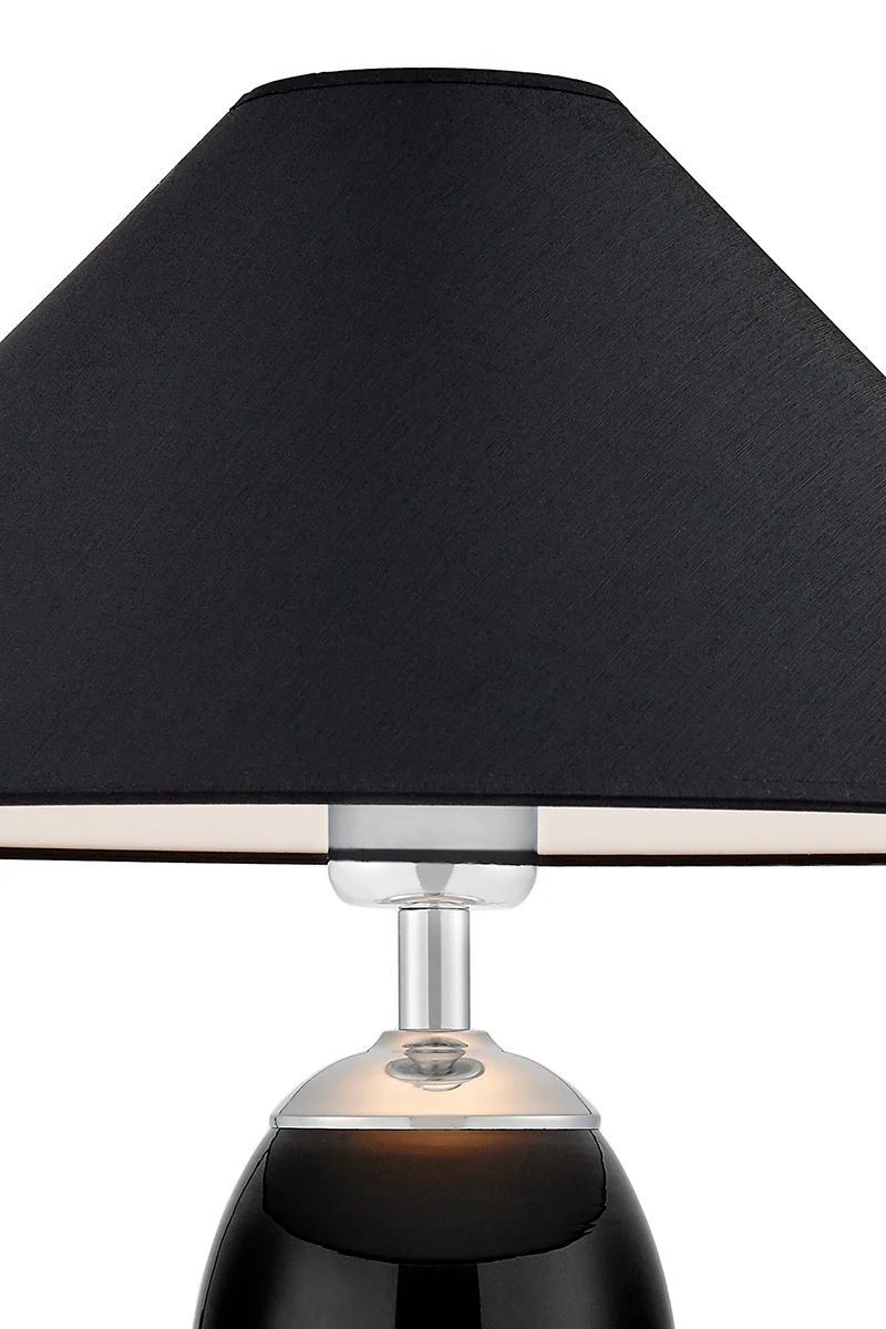 Lampa stołowa REA czarny z czarną podstawą i srebrny wykończeniem - Image 5