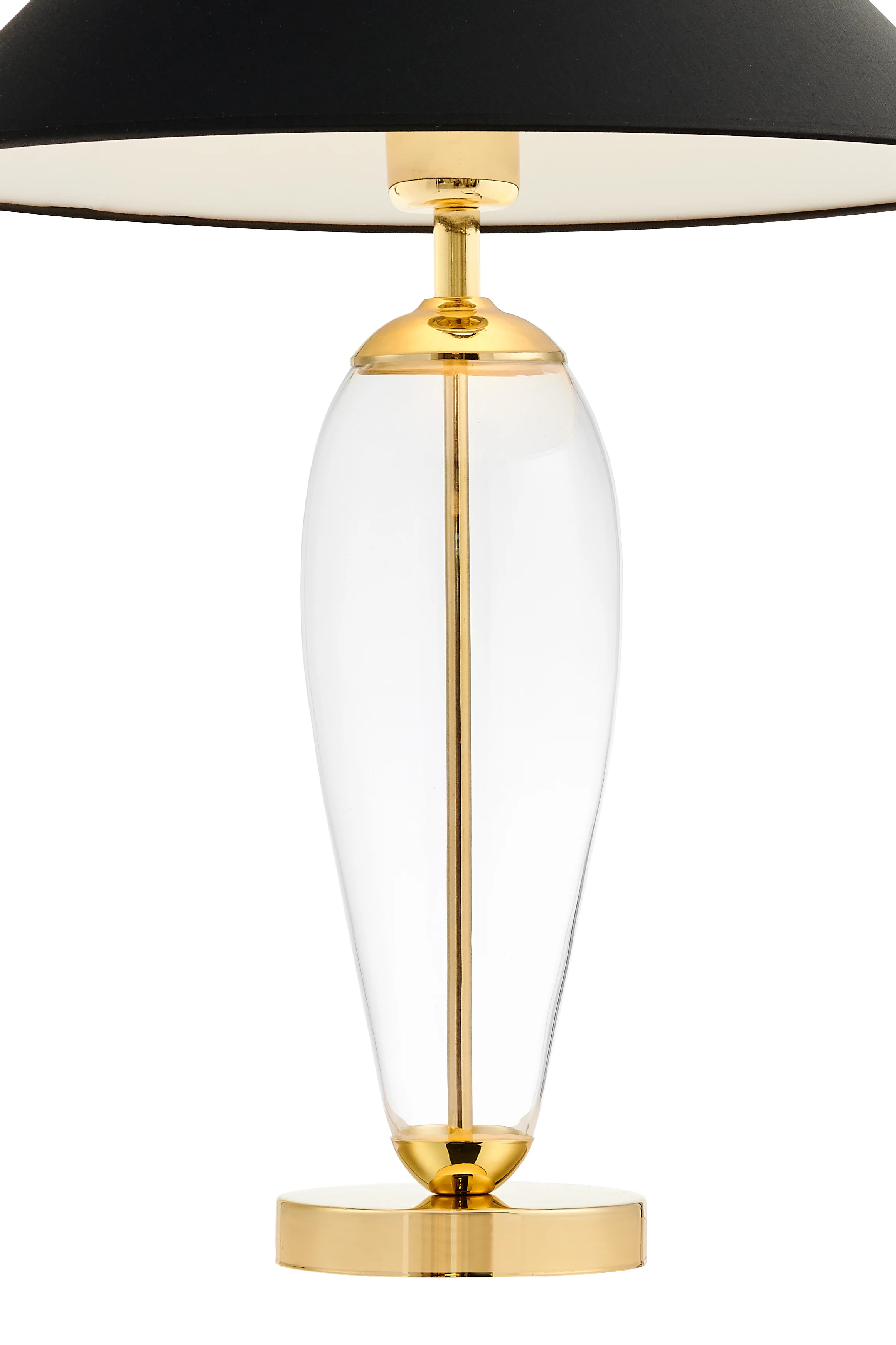 Lampa stołowa REA czarny z transparentną podstawą i złotym wykończeniem [wycofane] - Image 3