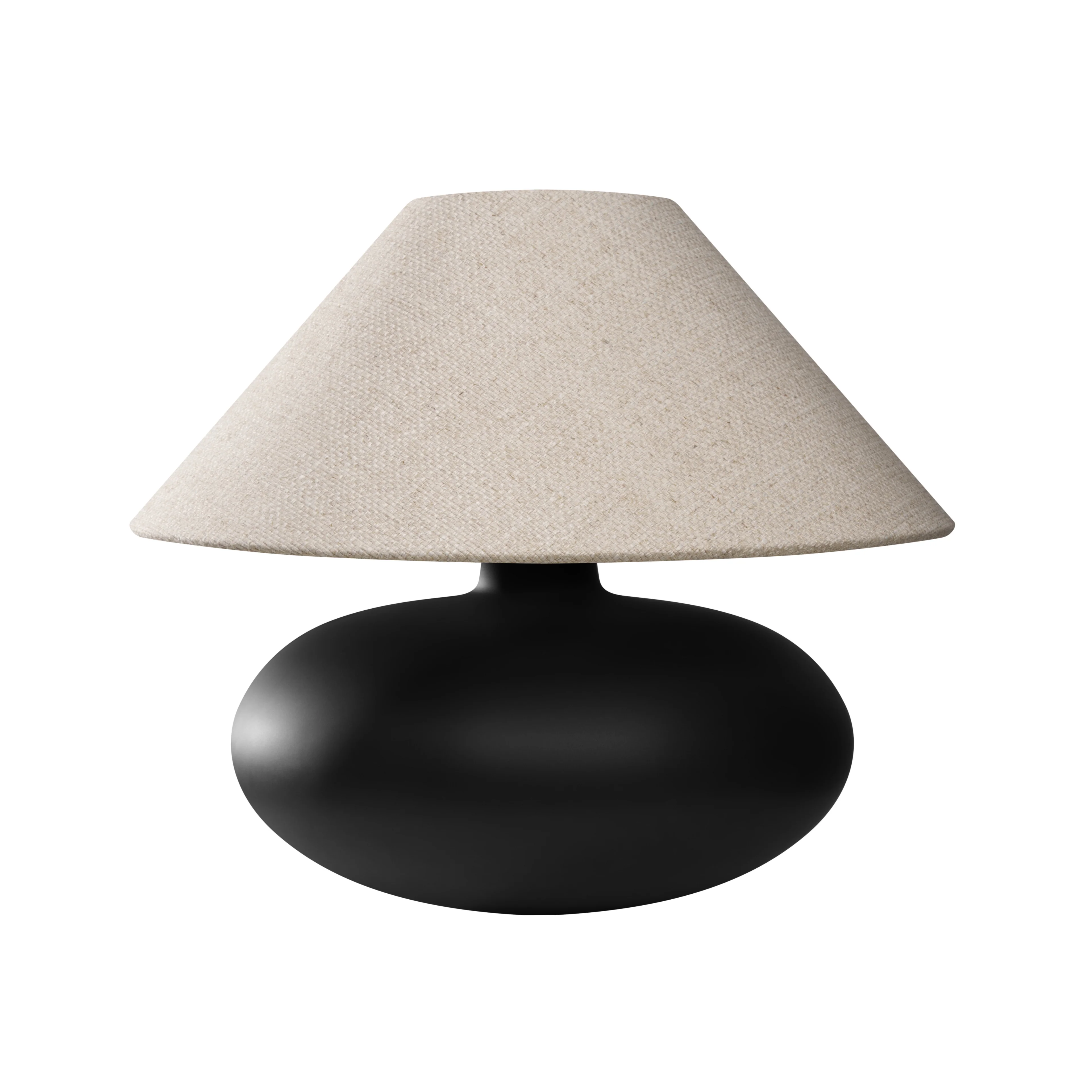 Lampa stołowa SAWA NATUR jasnobeżowa tkanina o grubym splocie [wycofane]
