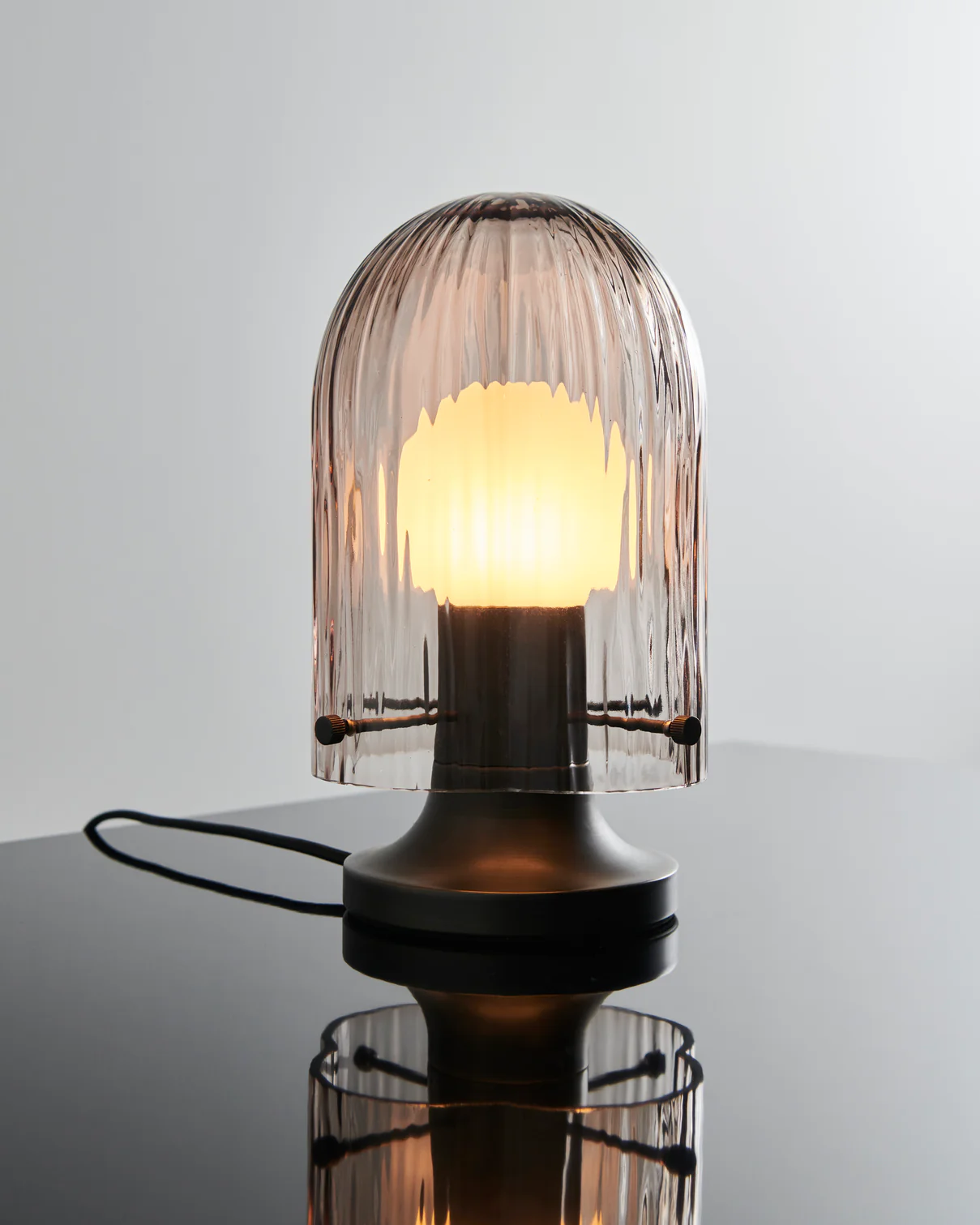Lampa stołowa SEINE różowe szkło - Image 6