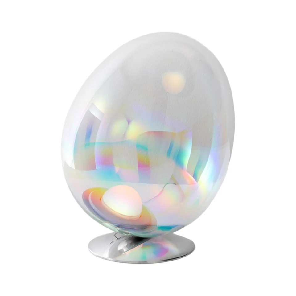 Lampa stołowa STELLAR NEBULA opalizujące szkło dmuchane