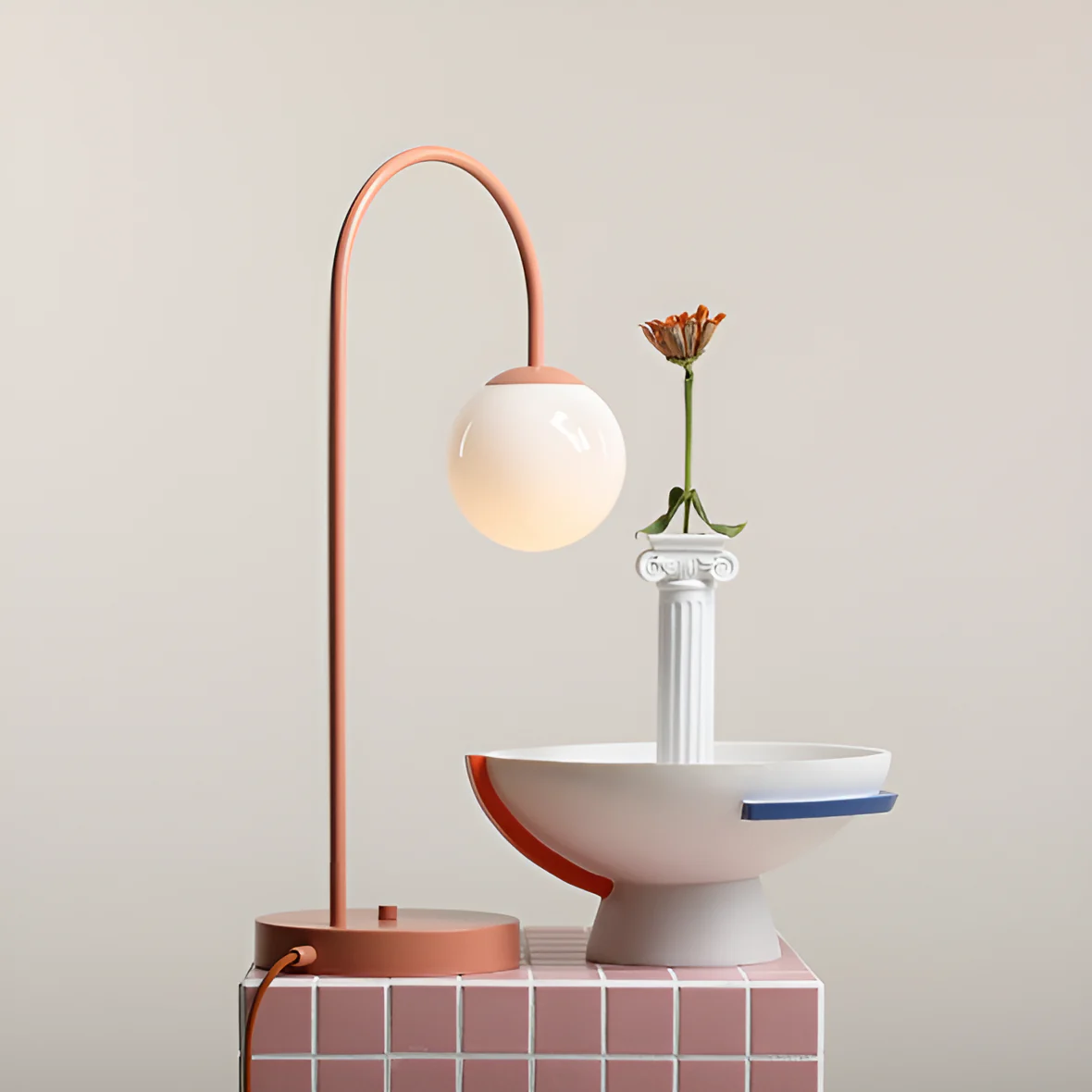 Lampa stołowa UNA koralowy - Image 2