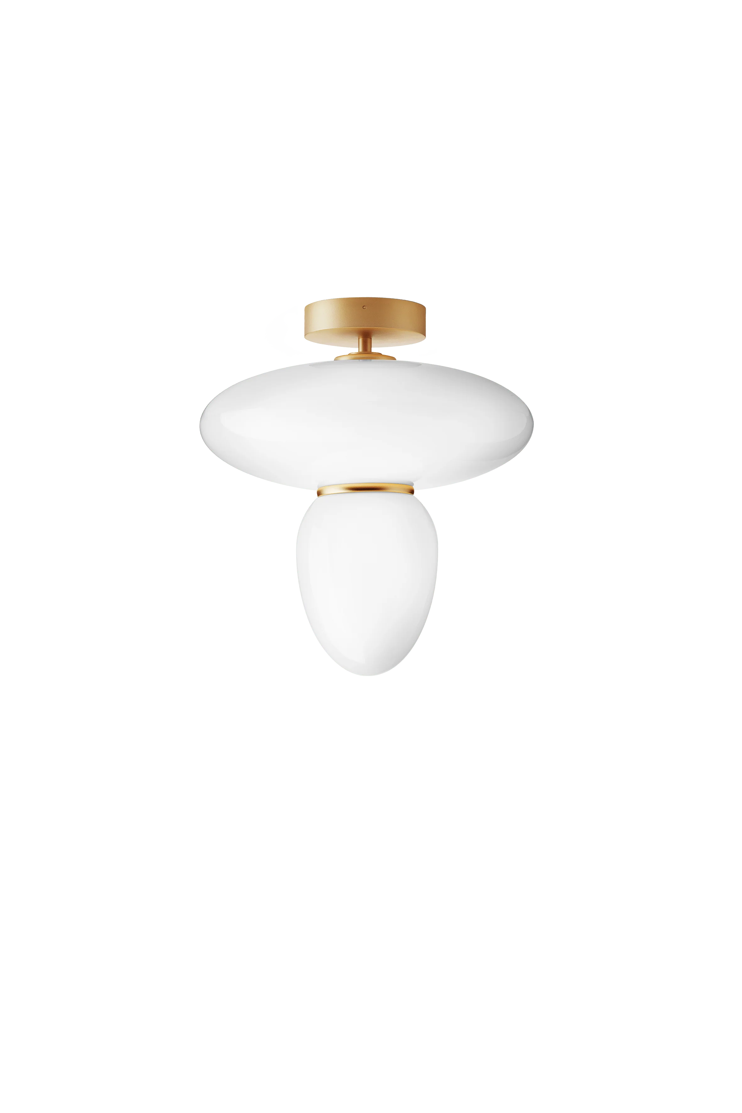 Lampa sufitowa RIZZATTO 42 mosiężny z opalowym szkłem - Image 3