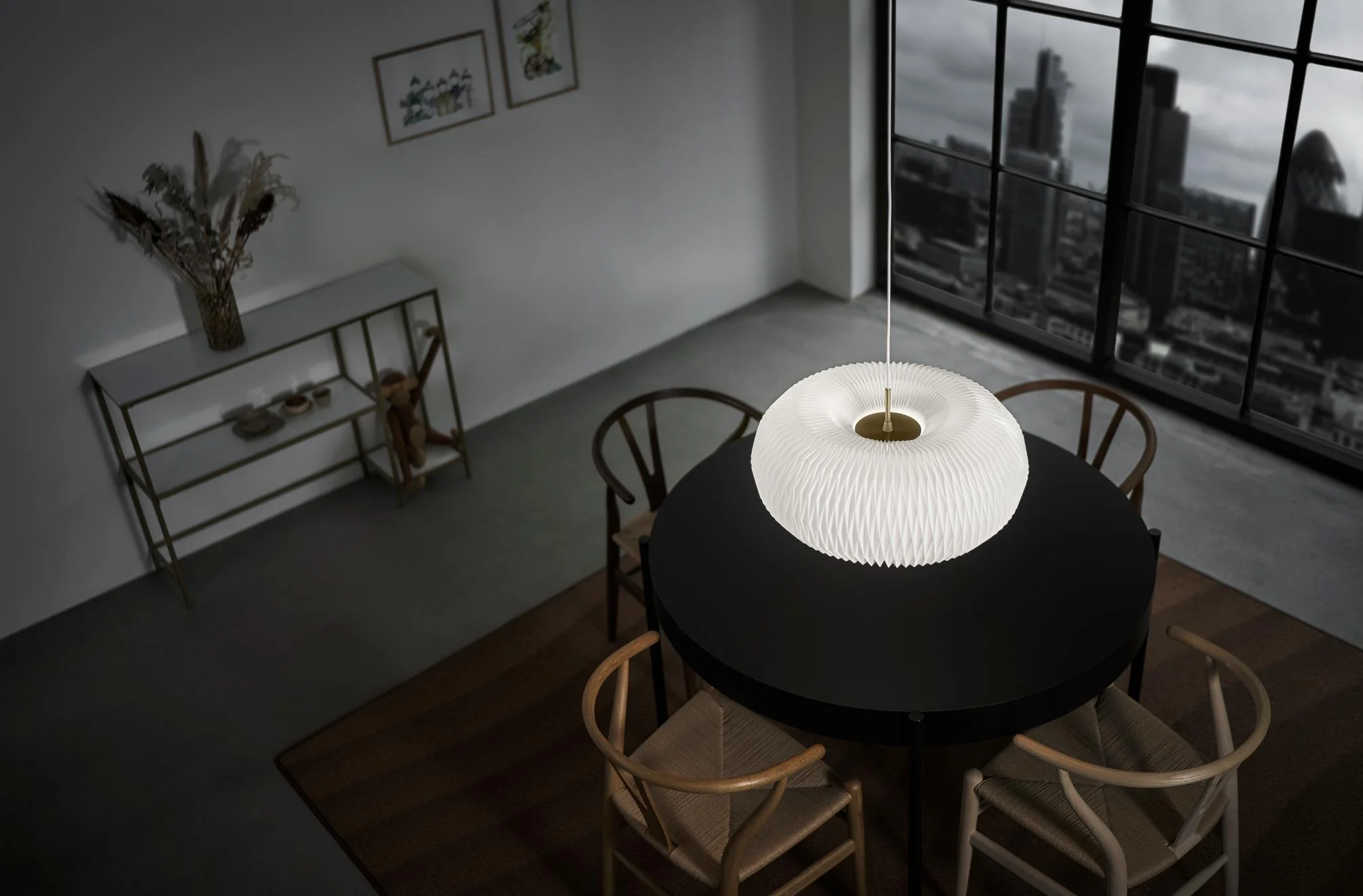 Lampa wisząca MODEL 195 DONUT biały ze srebrnym - Image 7