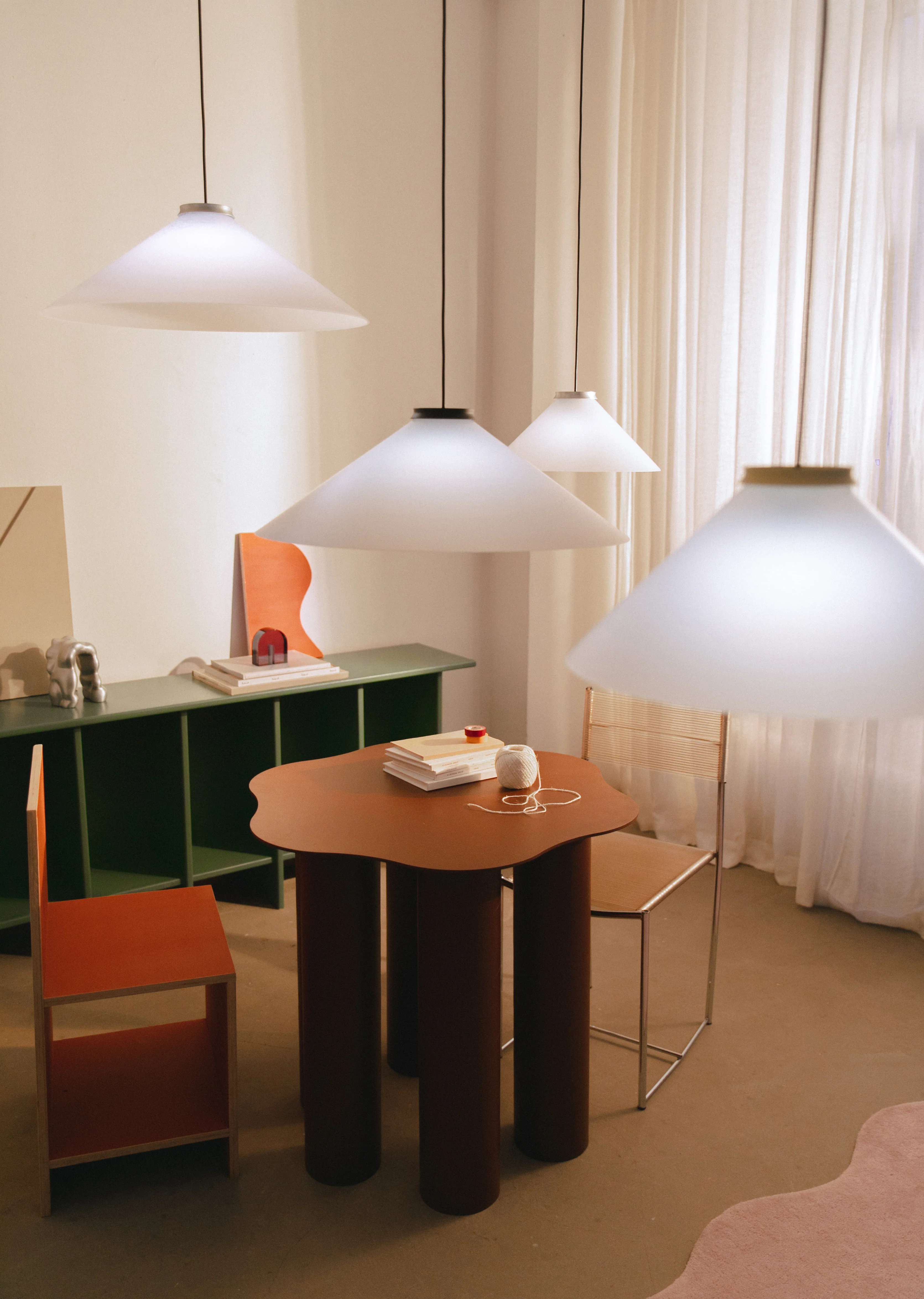 Lampa wisząca ALINE czarny z białym kloszem - Image 2