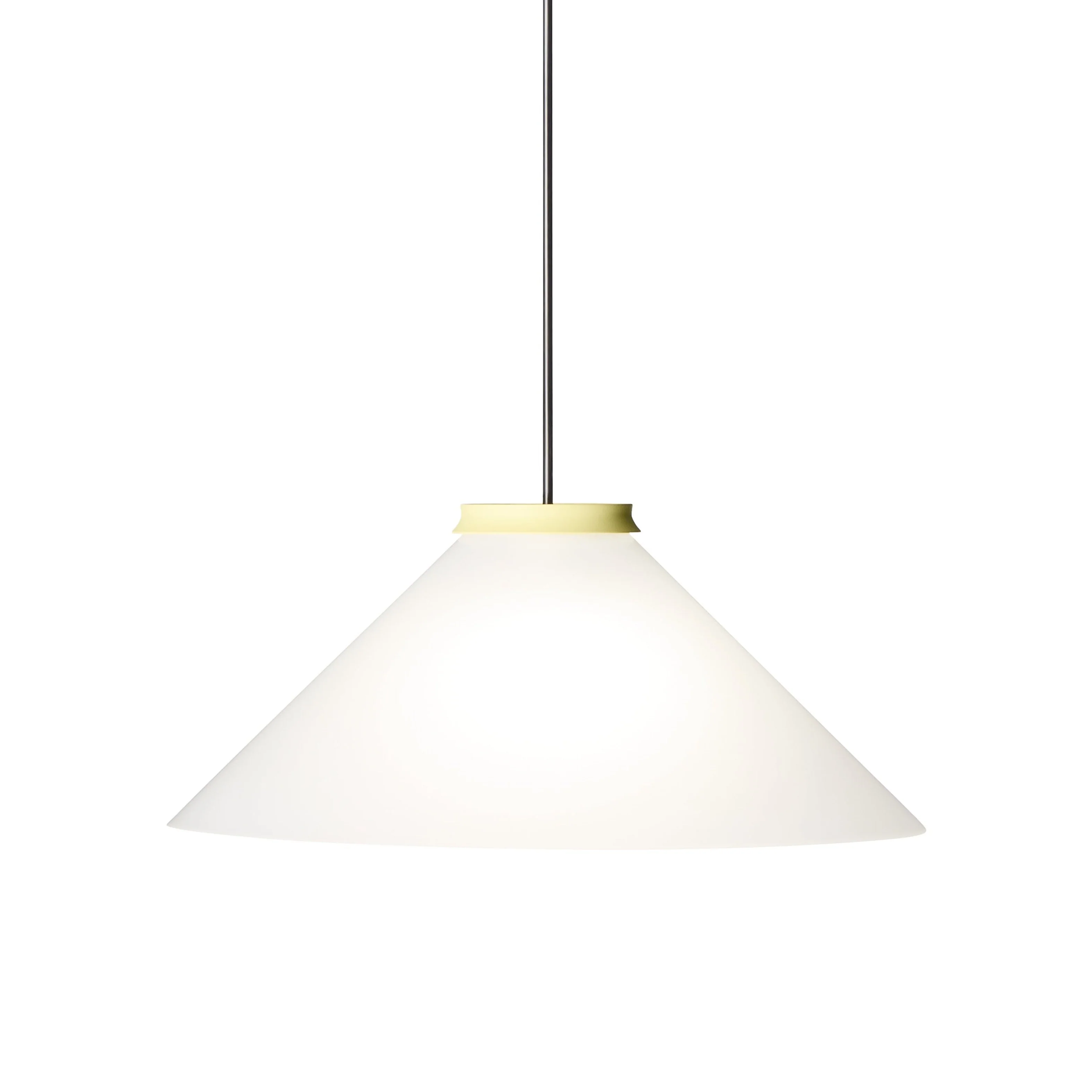 Lampa wisząca ALINE jasnożółty z białym kloszem