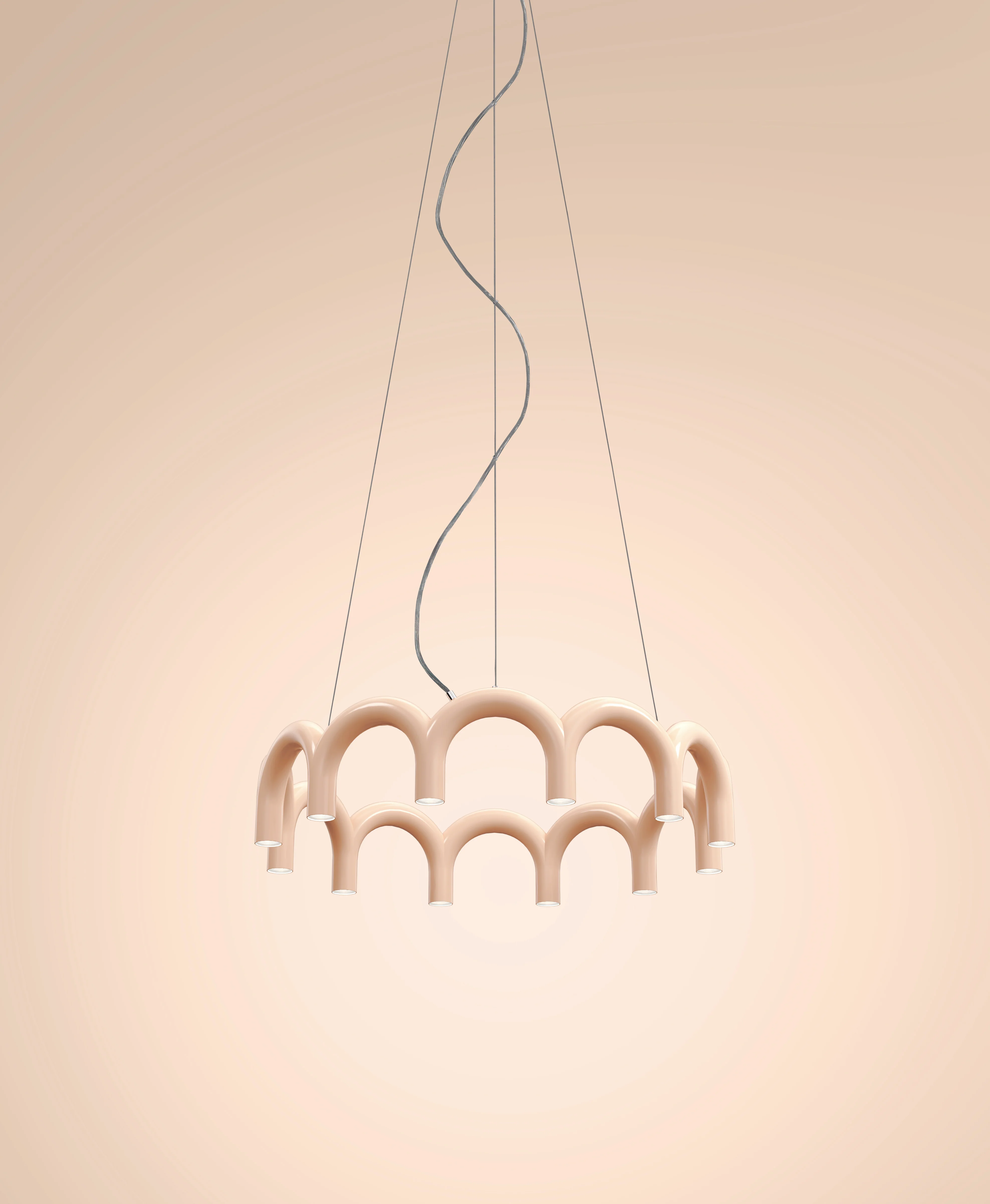 Lampa wisząca ARCH CIRCLE beżowy - Image 4