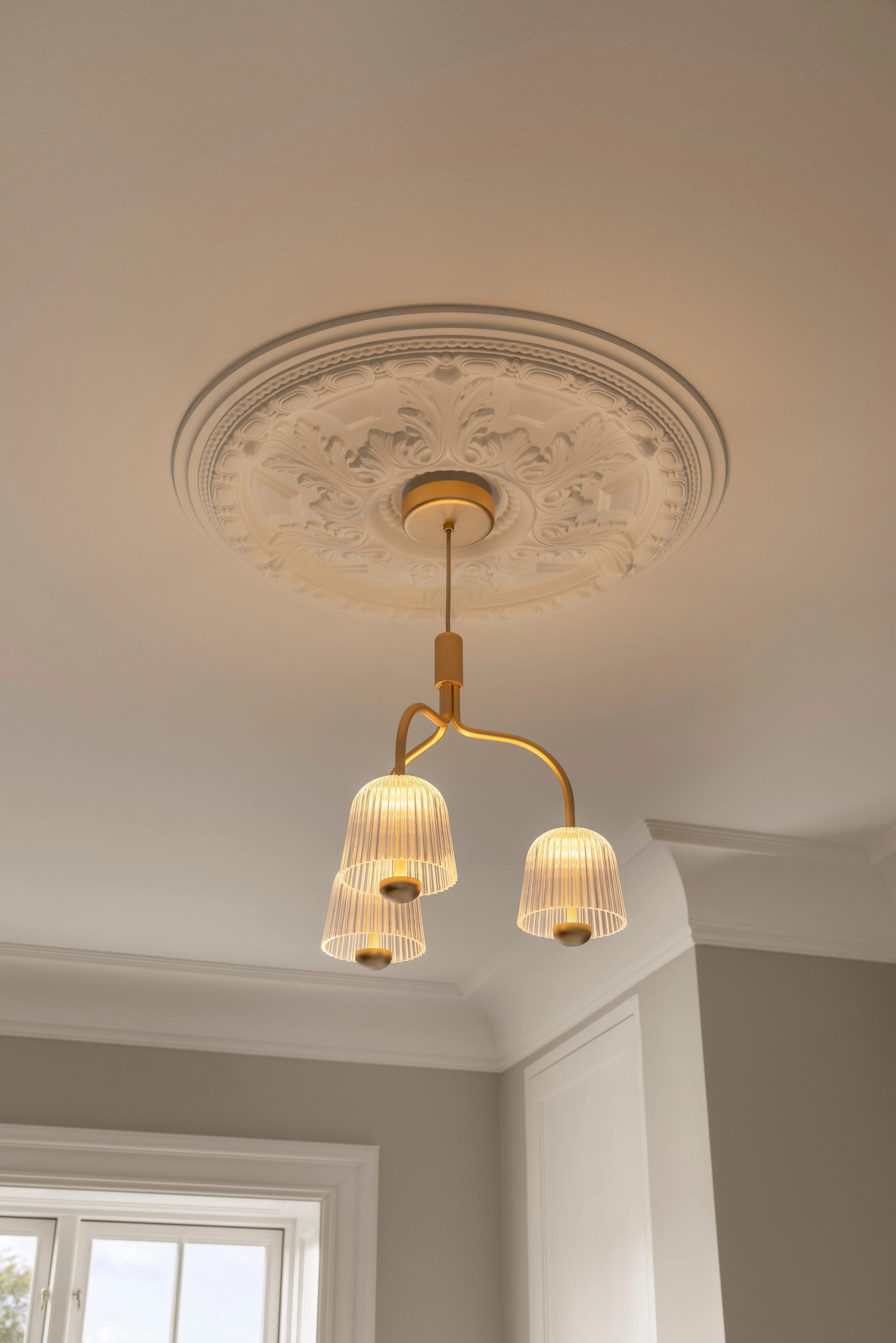 Lampa wisząca ASTEEA 3 złoty z transparentnym szkłem - Image 2