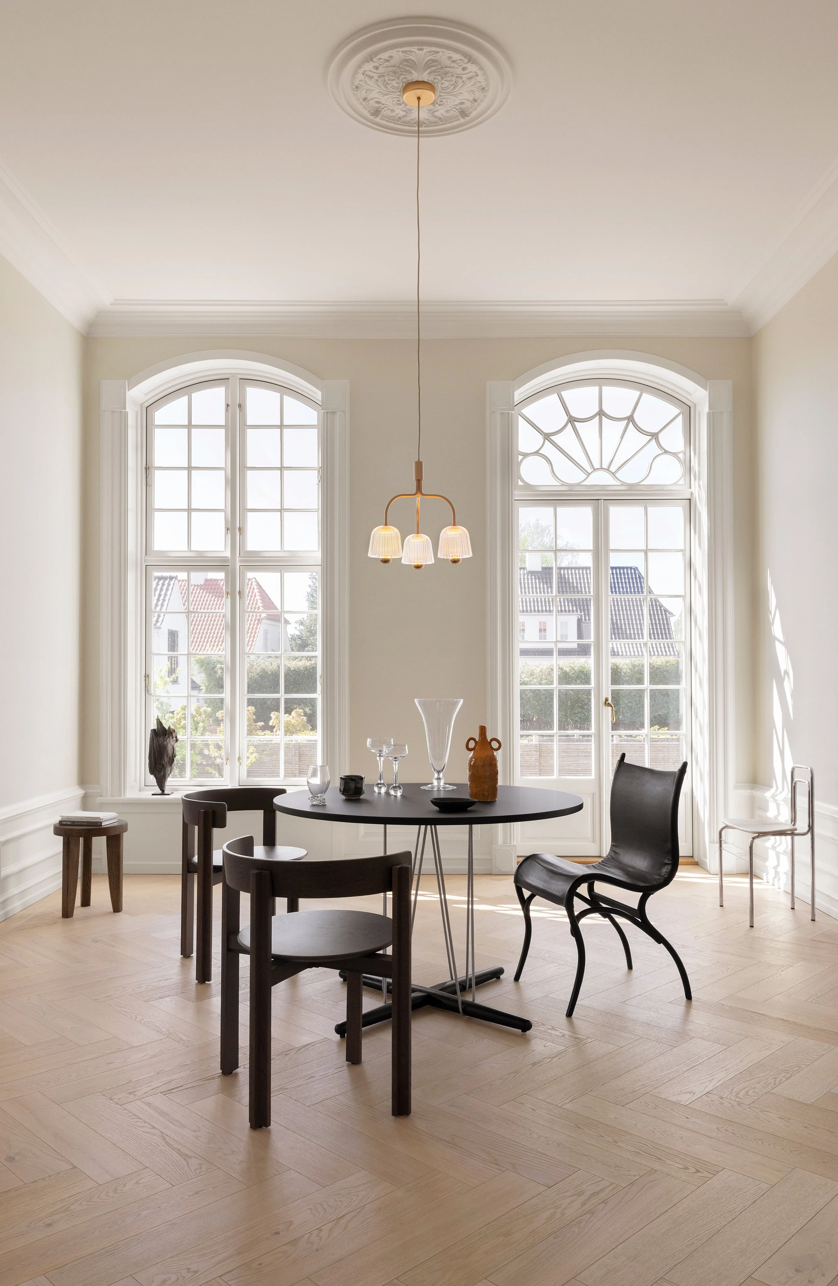 Lampa wisząca ASTEEA 3 złoty z transparentnym szkłem - Image 3