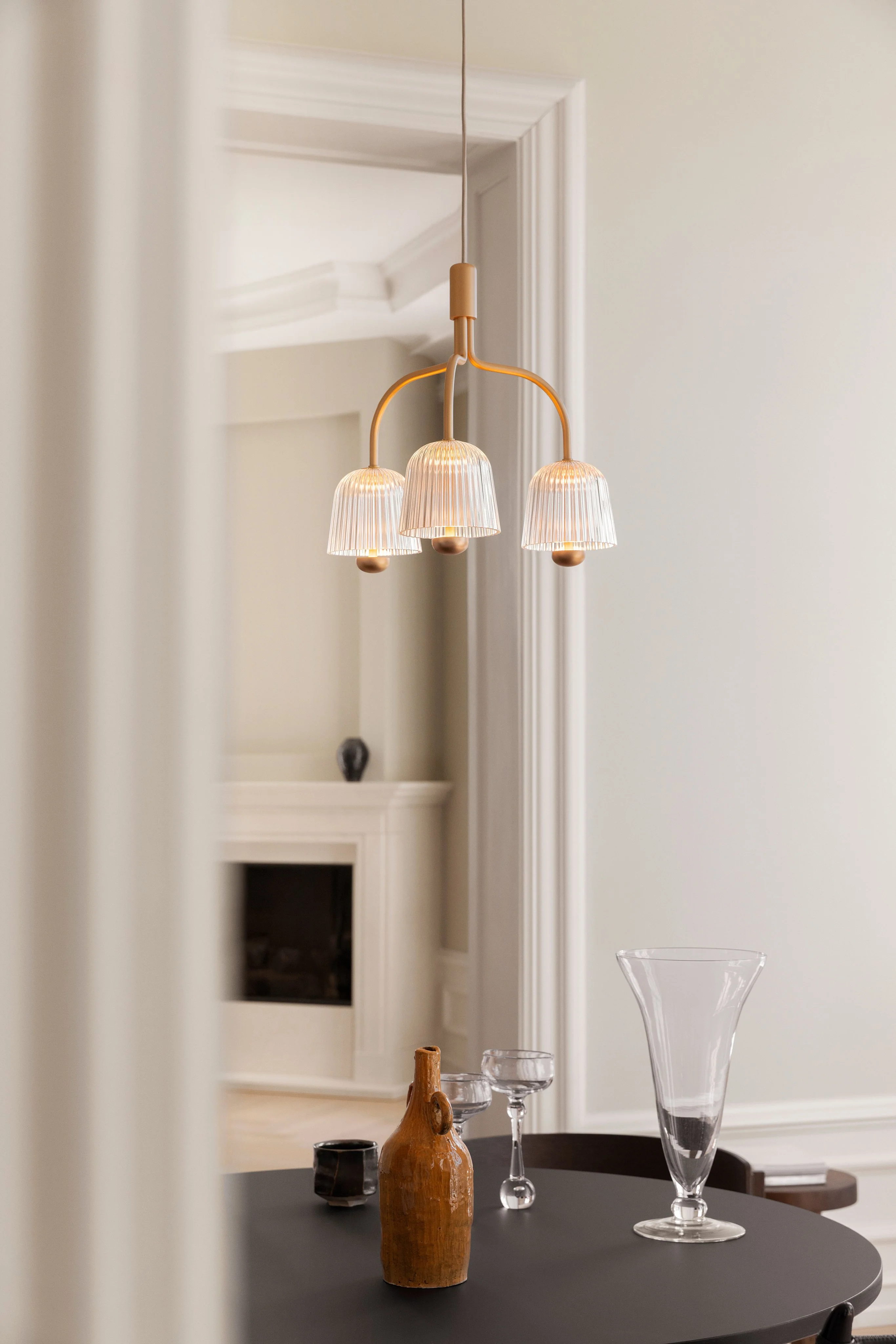 Lampa wisząca ASTEEA 3 złoty z transparentnym szkłem - Image 6