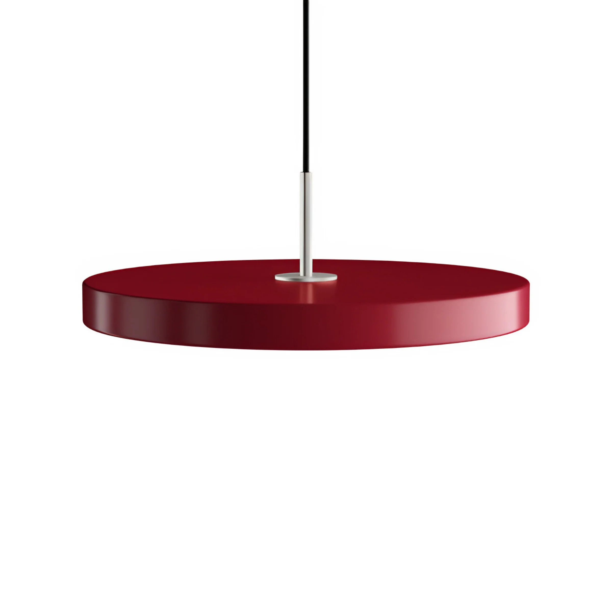 Lampa wisząca ASTERIA PLUS bordowy ze srebrną wstawką