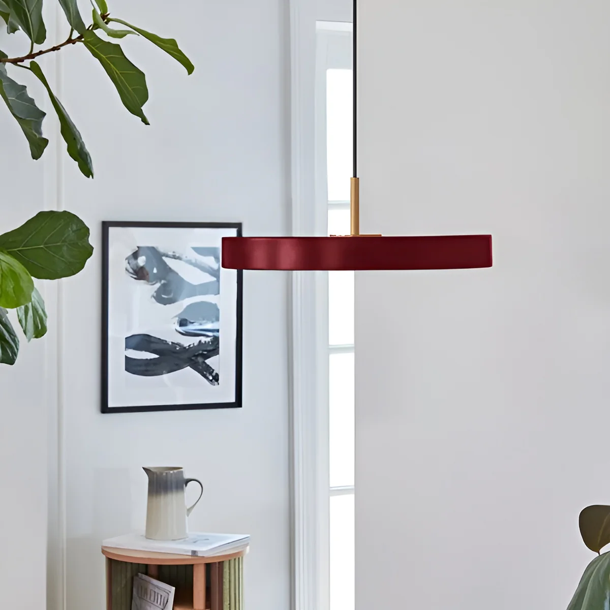 Lampa wisząca ASTERIA PLUS bordowy ze złotą wstawką - Image 10