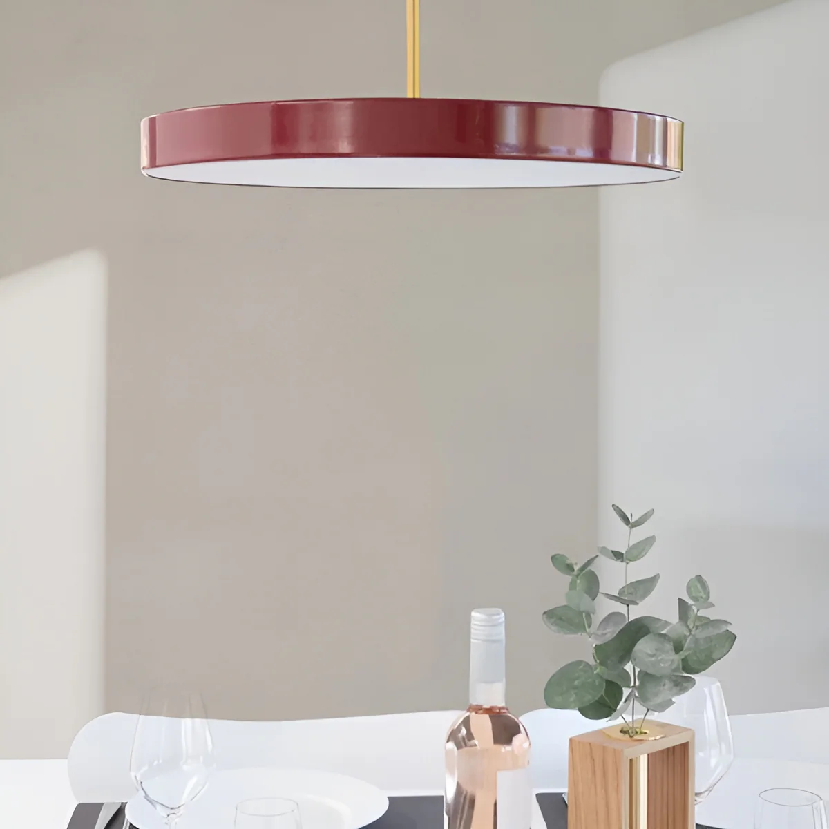 Lampa wisząca ASTERIA PLUS bordowy ze złotą wstawką - Image 7