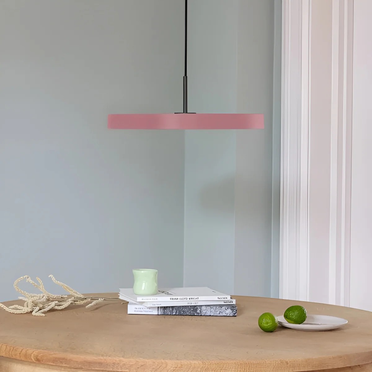 Lampa wisząca ASTERIA PLUS jasnoróżowy z czarną wstawką - Image 3