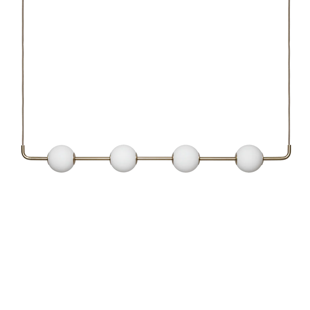 Lampa wisząca AUDREY LINEAR biały ze złotą wstawką