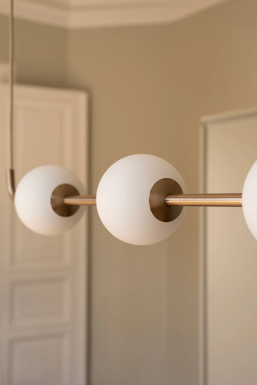 Lampa wisząca AUDREY LINEAR biały ze złotą wstawką - Image 6