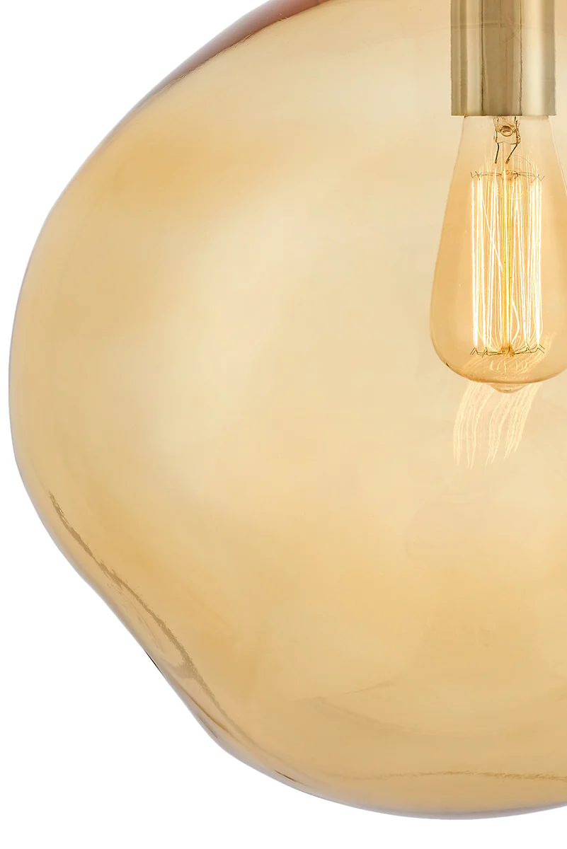 Lampa wisząca AVIA bursztynowy ze srebrnym wykończeniem - Image 7