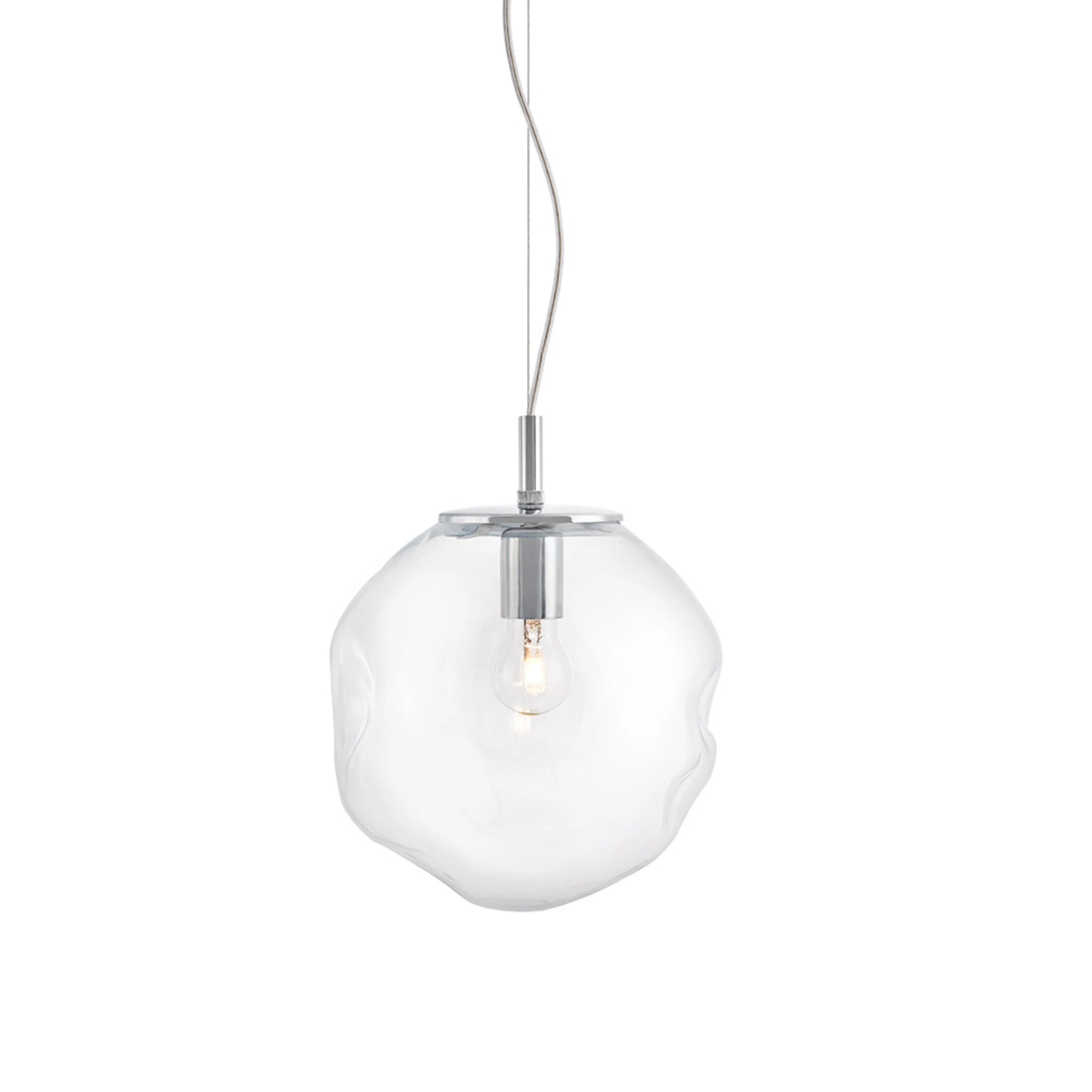 Lampa wisząca AVIA transparentny ze srebrnym wykończeniem