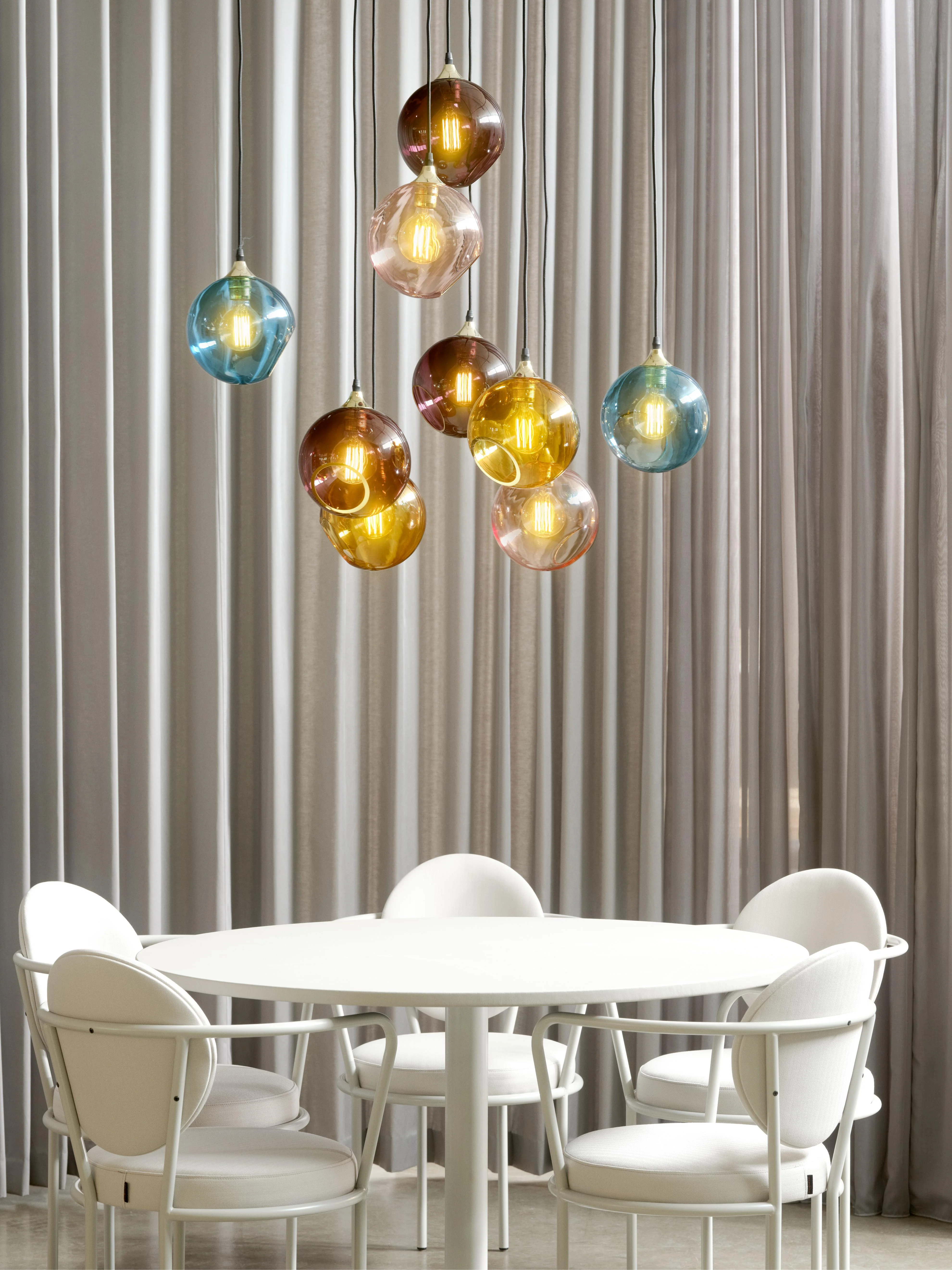 Lampa wisząca BALLROOM bursztynowy ze złotym wykończeniem - Image 5