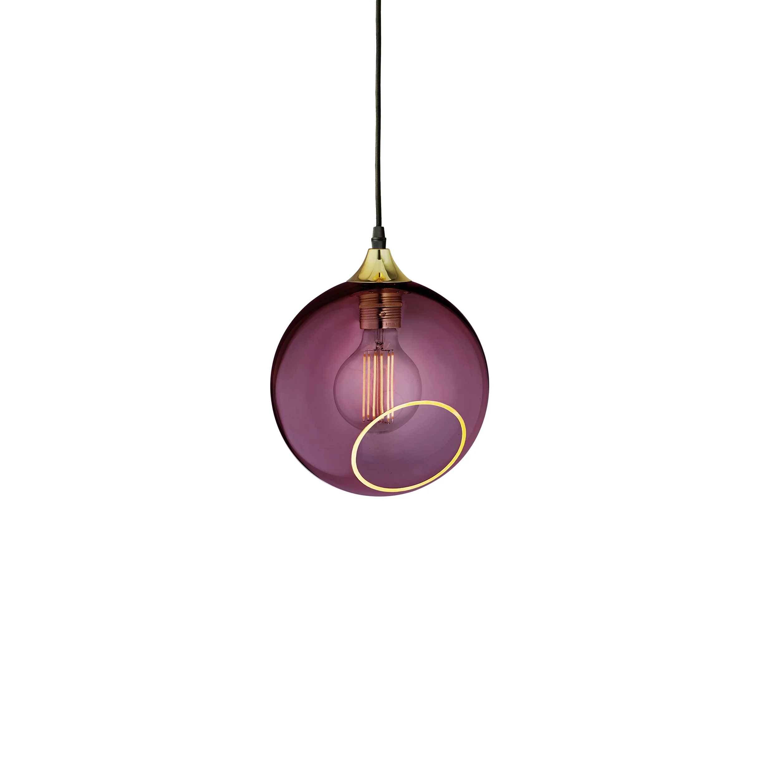 Lampa wisząca BALLROOM śliwkowy ze złotym wykończeniem - Image 3