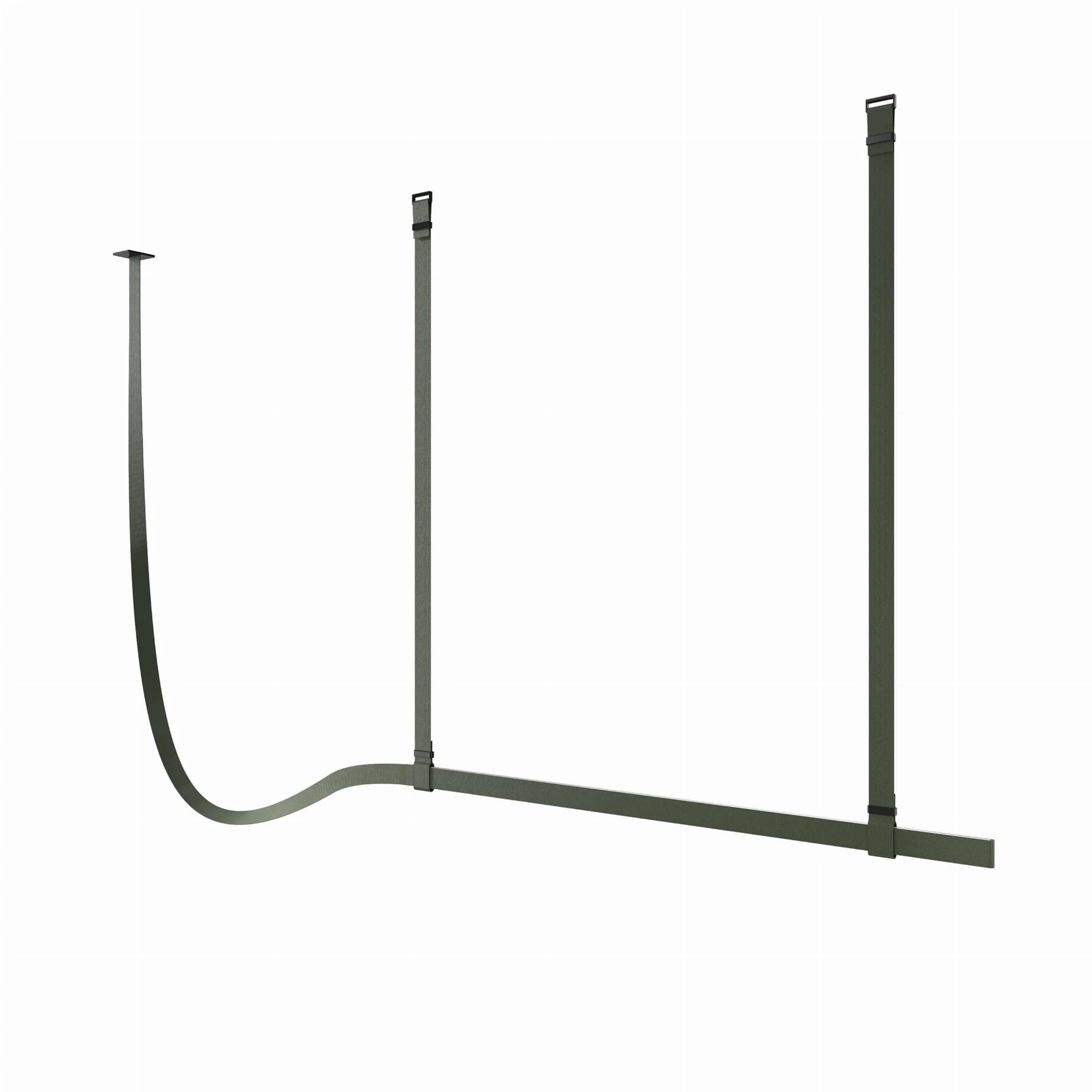 Lampa wisząca BELT zielona skóra
