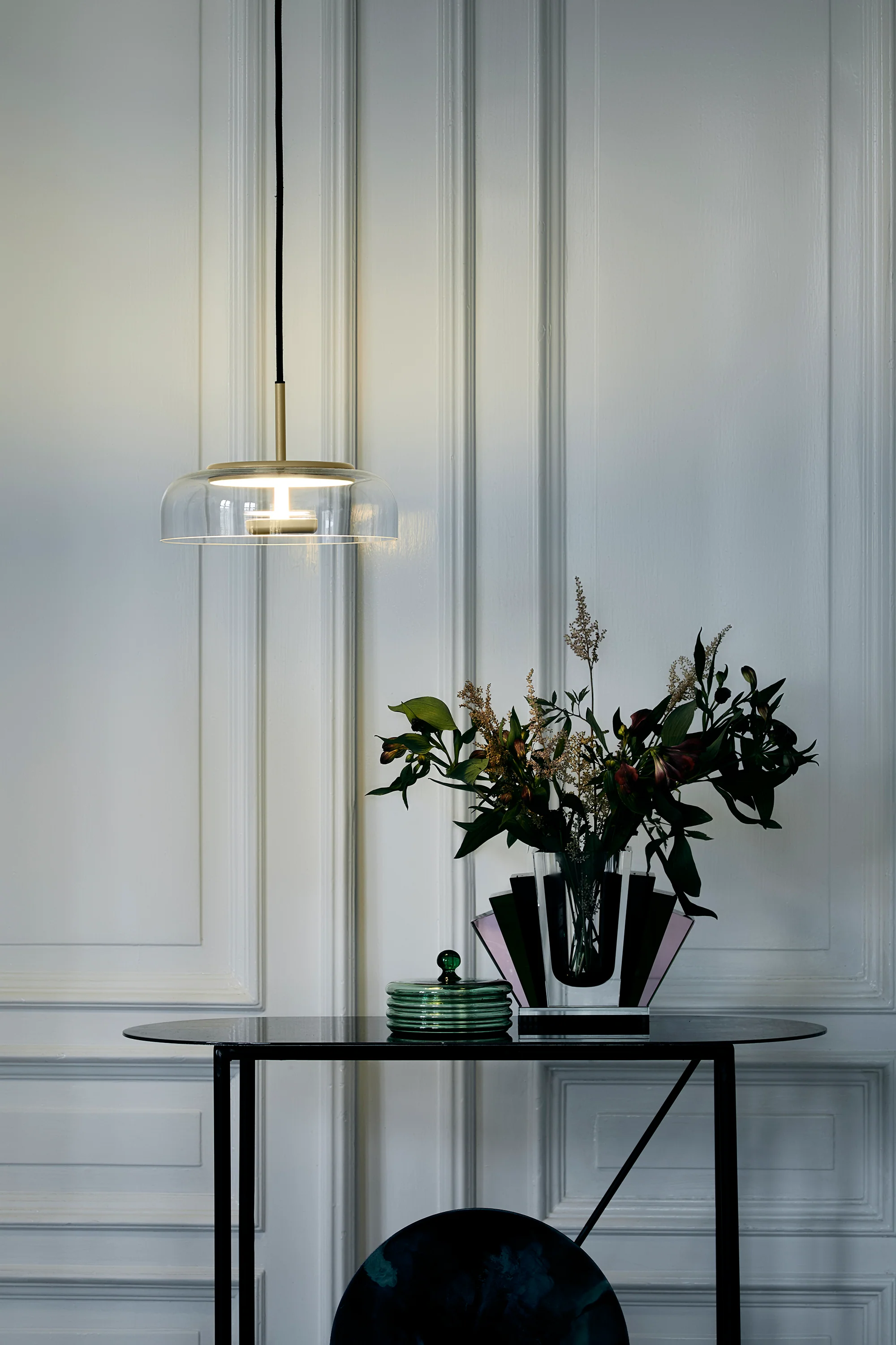 Lampa wisząca BLOSSI złoty z transparentnym szkłem - Image 4