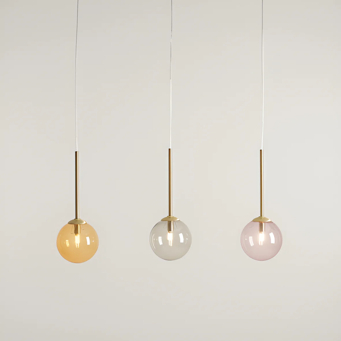 Lampa wisząca BOSSO TRIO kolorowe szkło - Image 5