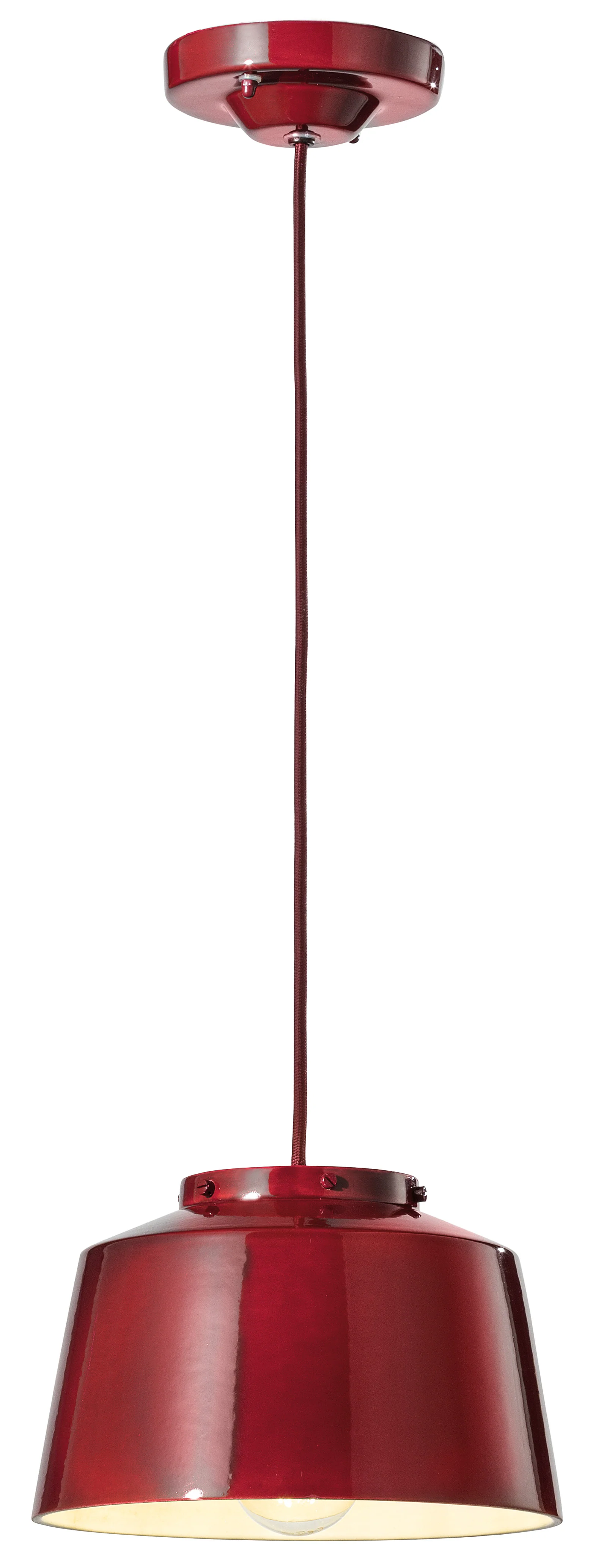 Lampa wisząca ceramiczna 50's czerwony - Image 3