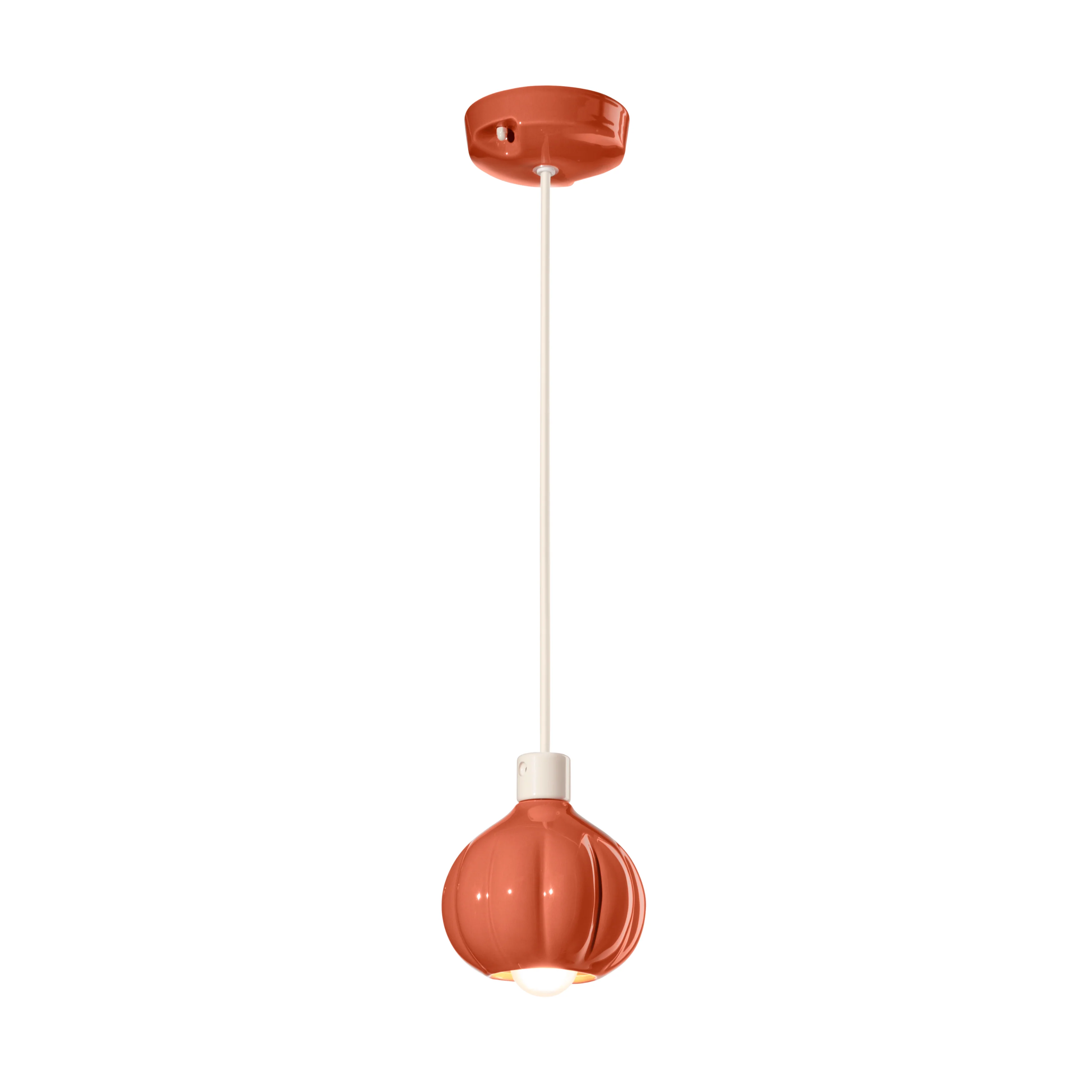 Lampa wisząca ceramiczna AFOXÉ pomarańczowy - Image 3