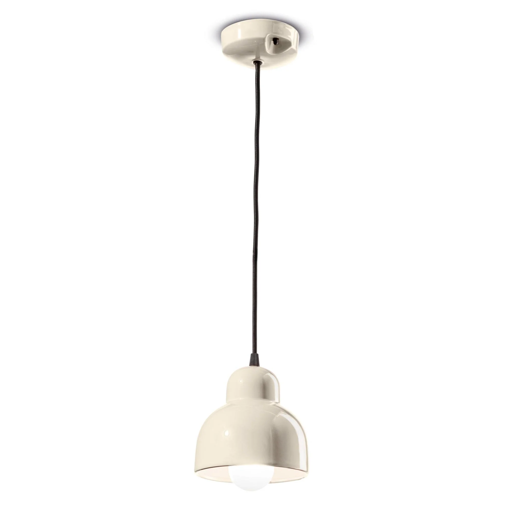 Lampa wisząca ceramiczna BERIMBAU kremowy - Image 5